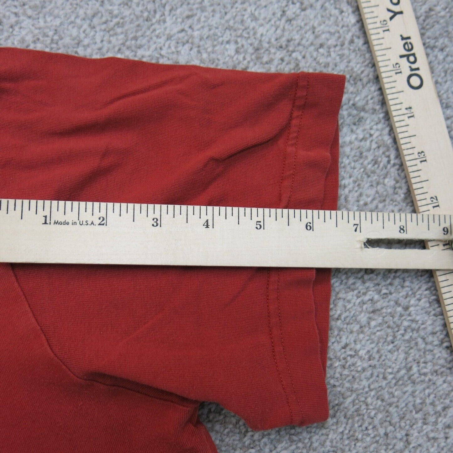 Adidas Mens Crew Neck T Shirt Graphic Tee Short Sleeve Logo Red Size Medium