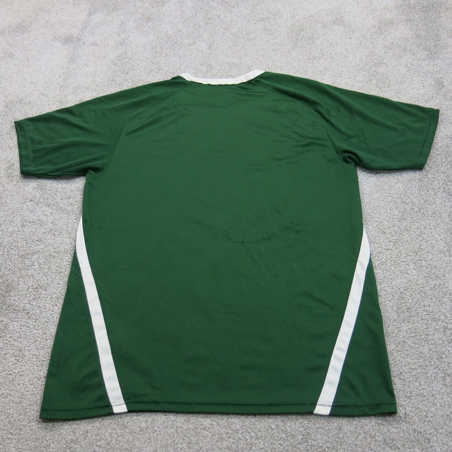 Nike Dri Fit Mens T Shirt Crew Neck Short Sleeve Logo Green Size Large