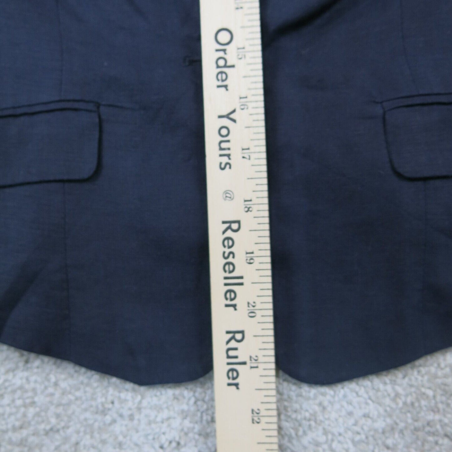 H&M Womens Blazer Coat Single Breast Long Sleeves Pockets Navy Blue Size 6