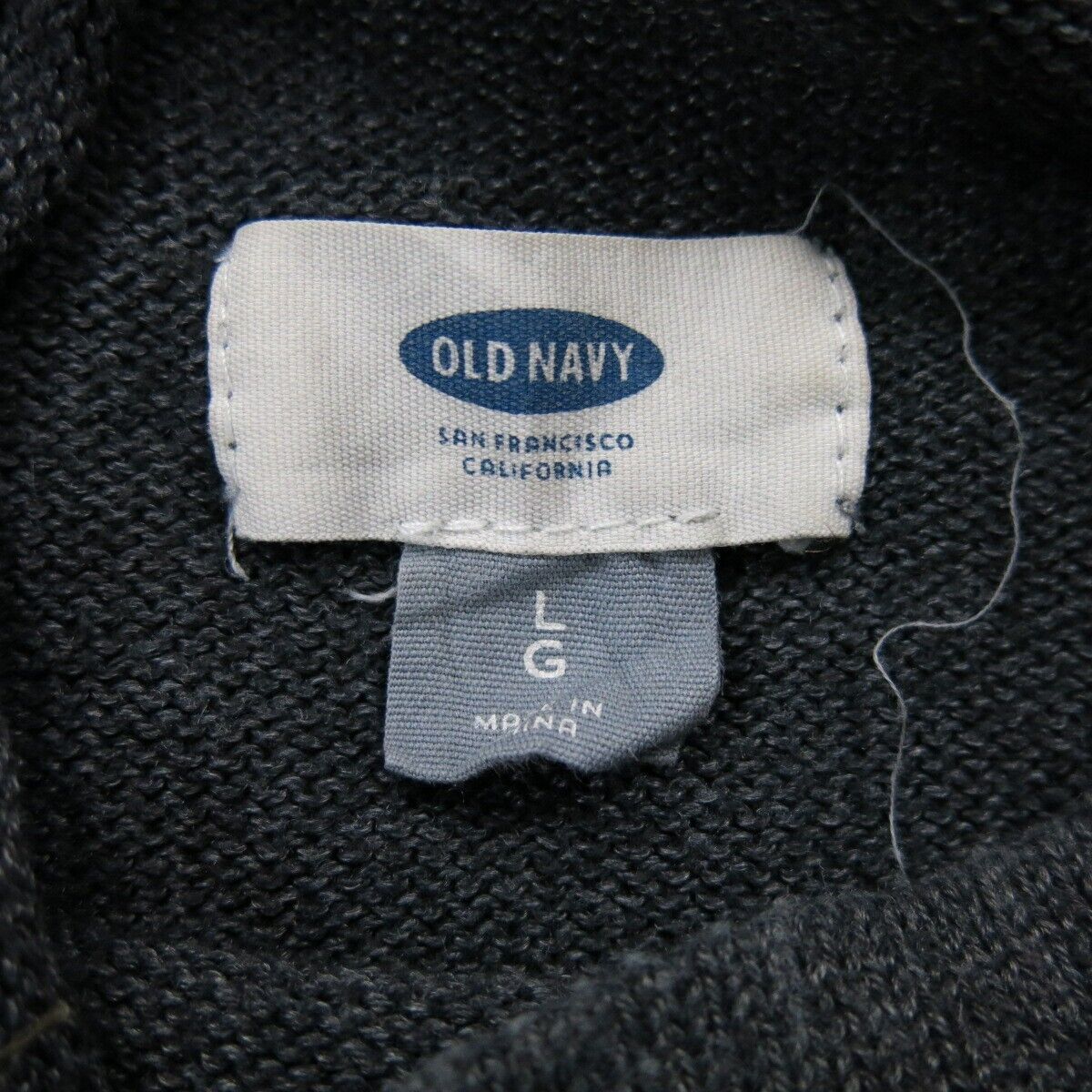 Old Navy Womens Pullover Sweater Knitted Mock Neck Long Sleeves Black Size Large