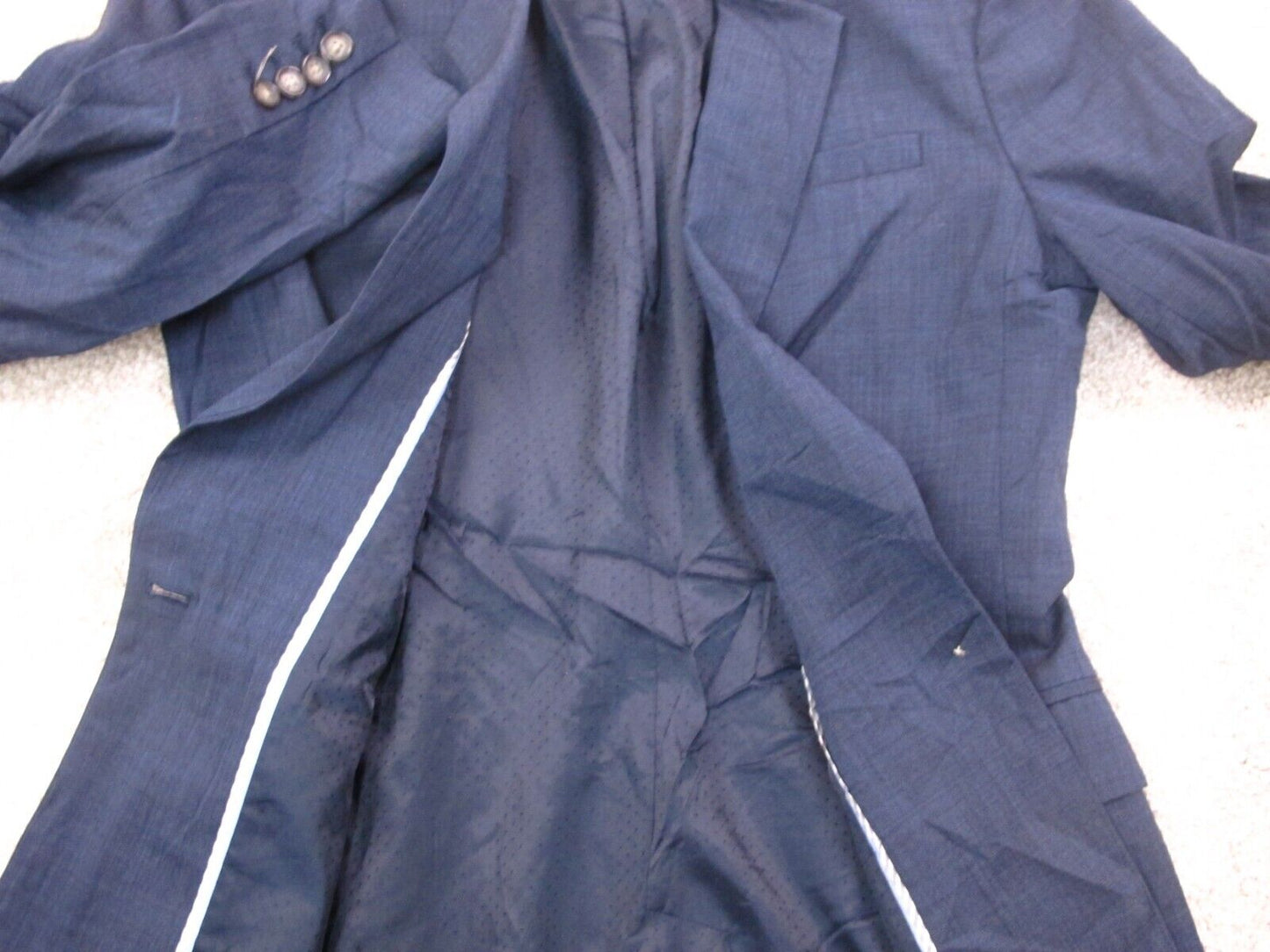 Banana Republic Womens Blazer Coat Long Sleeves Stretch Navy Blue Size 2 Tall