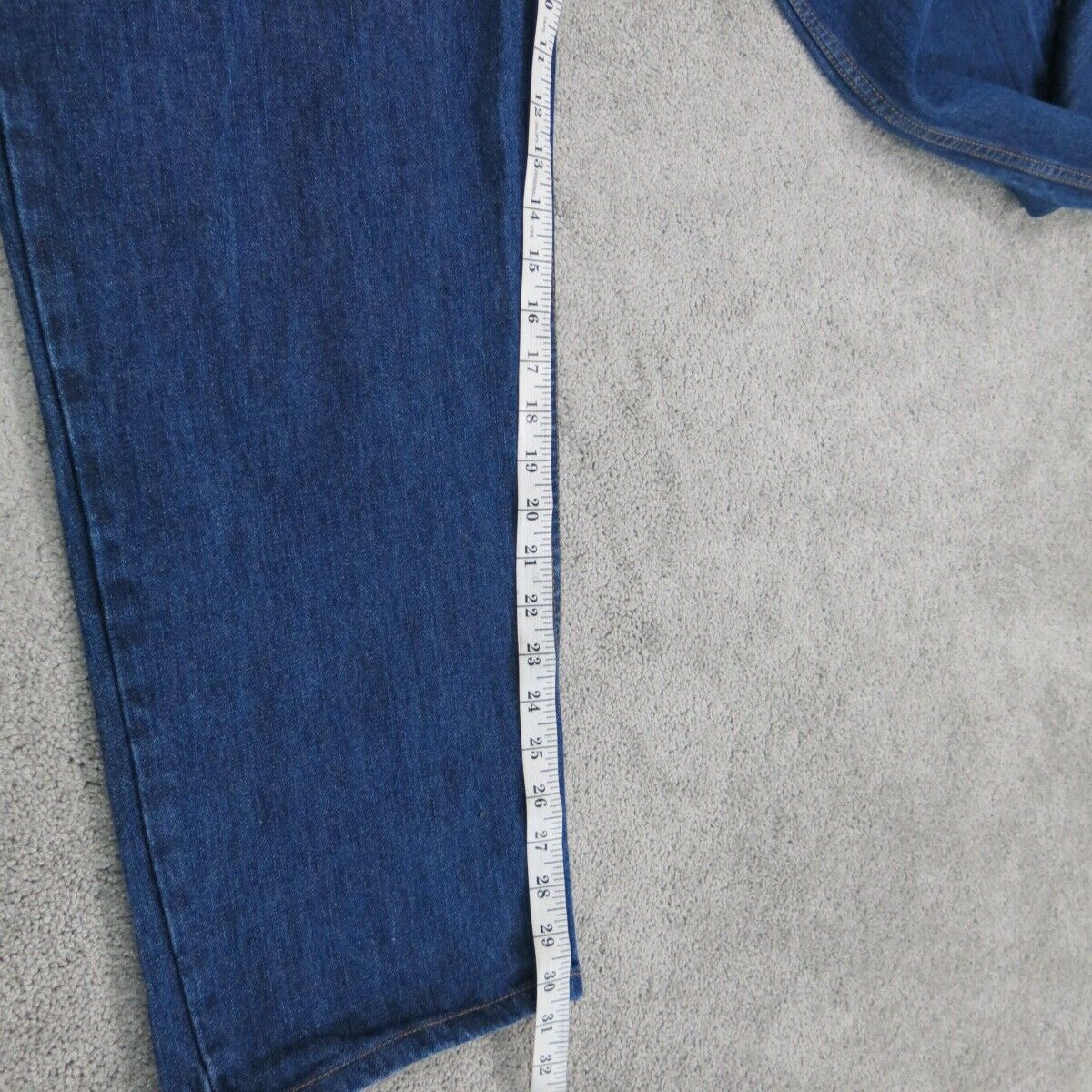 Lands Ends Mens Jeans Boyfriend Relaxed Fit Straight Leg Mid Rise Blue Size 40