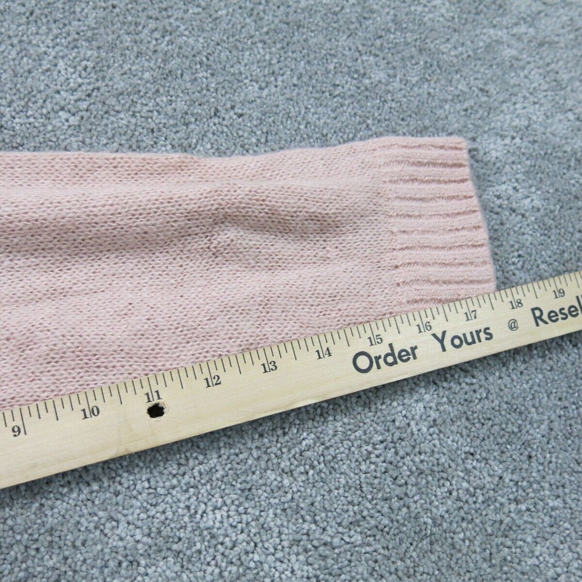 H&M Womens Pullover Crew Neck Sweater Top Long Sleeves Peach Size Large