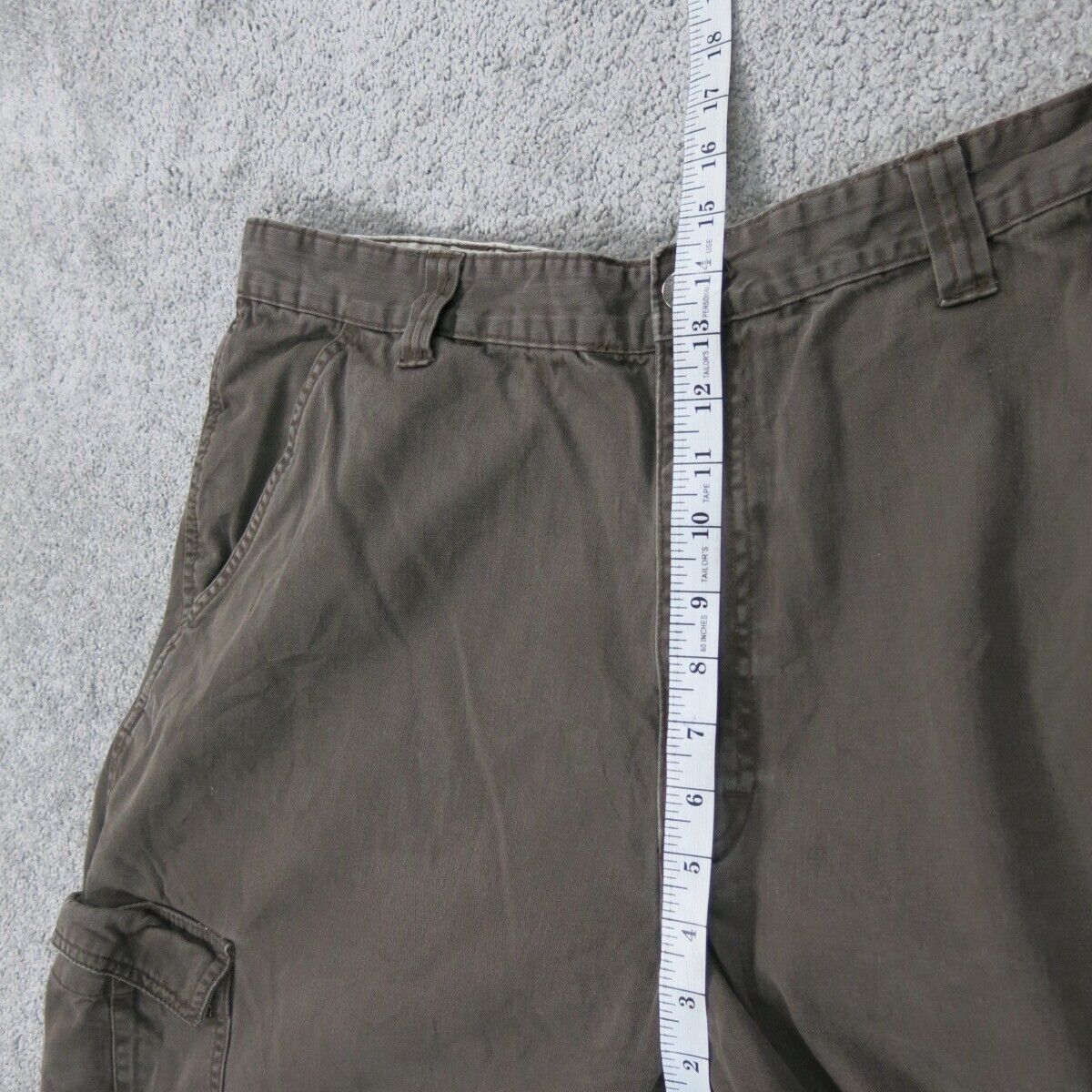 Wrangler Mens Pant High Rise 100% Cotton Cargo Pant Pocket Brown Size W40XL30