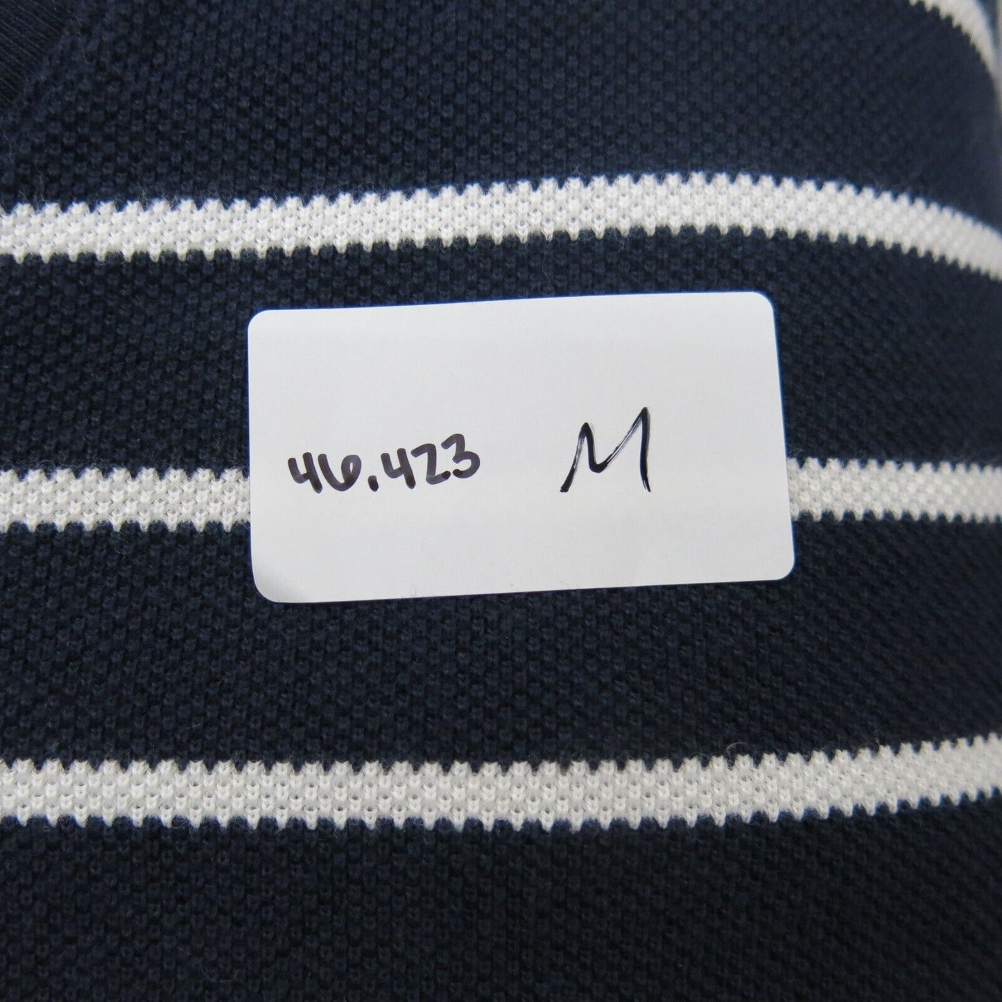 Tommy Hilfiger Mens V Neck T Shirt Striped Short Sleeves Navy Blue White Size M