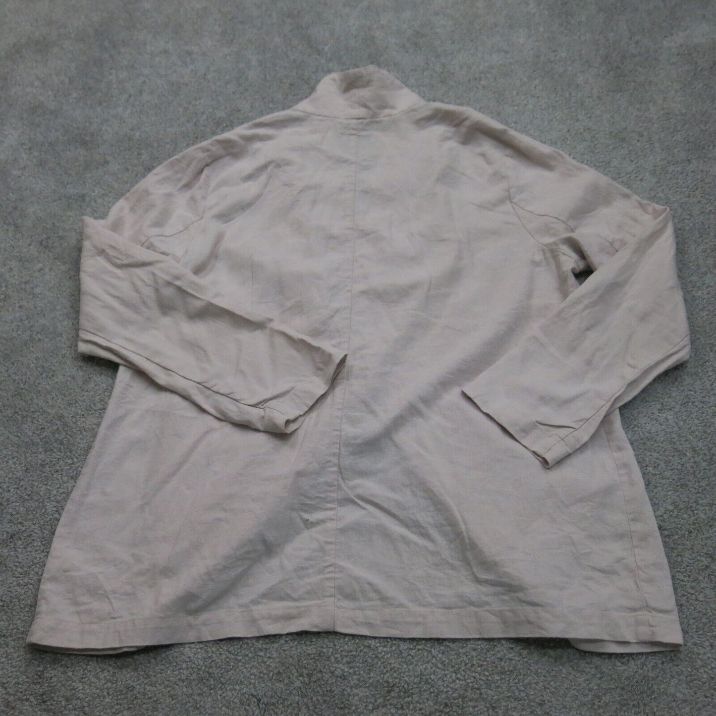 Old Navy Womens Single Breast Blazer Coat Long Sleeves Pockets Ivory Size Large