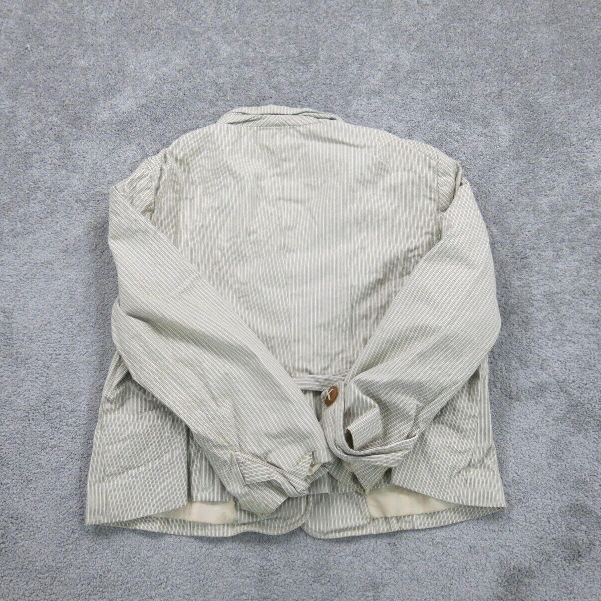 Talbots Womens Blazer Coat Jacket Single Breasted Long Sleeves Gray Size 14