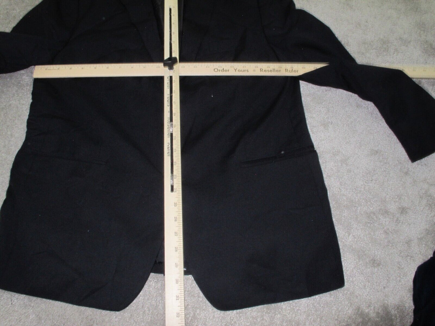 Michael Kors Mens Blazer Coat Single Breasted Long Sleeve Pockets Black Size 44R