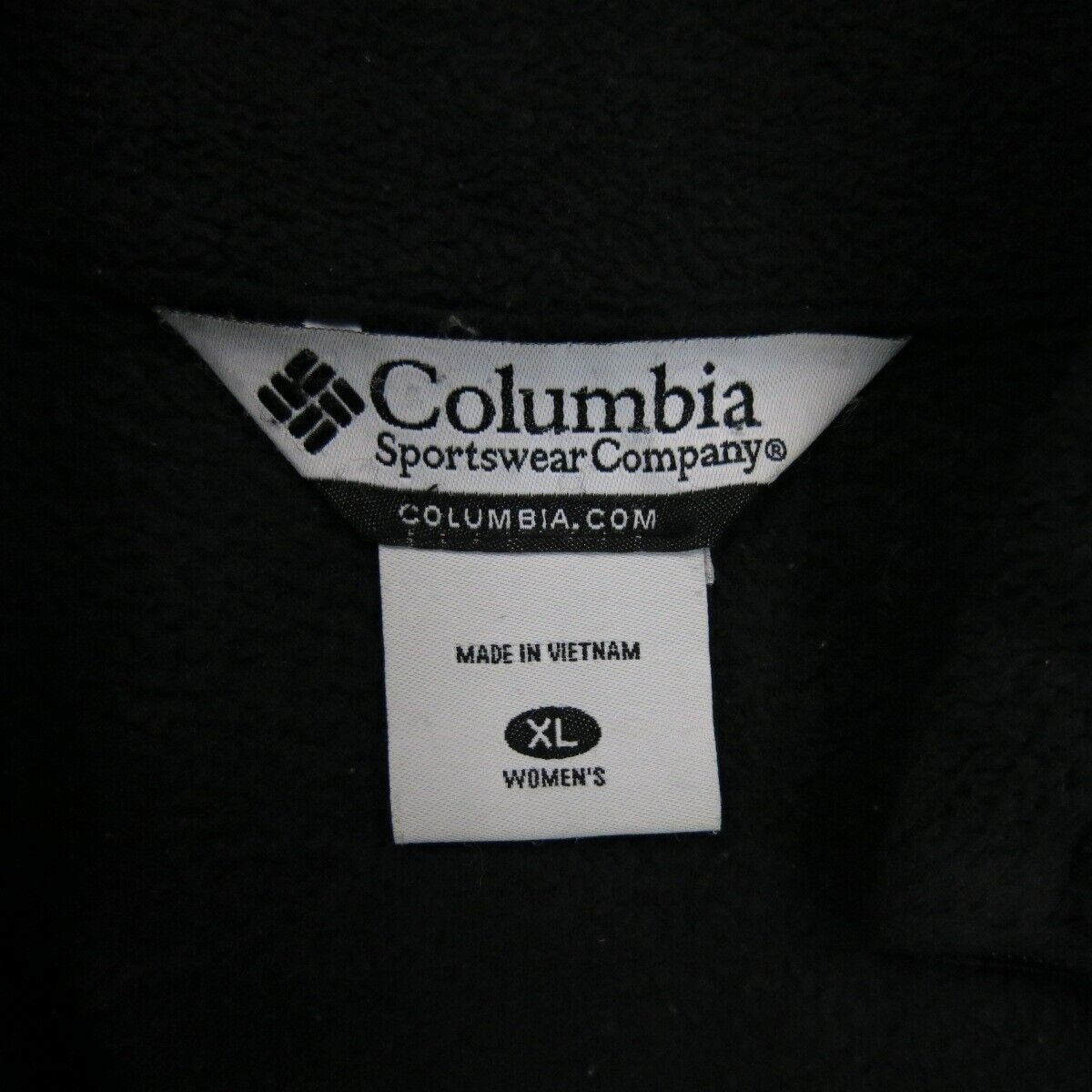 Columbia Womens Jacket Full Zip Up Fleece Jacket Long Sleeves Mock Neck Black XL