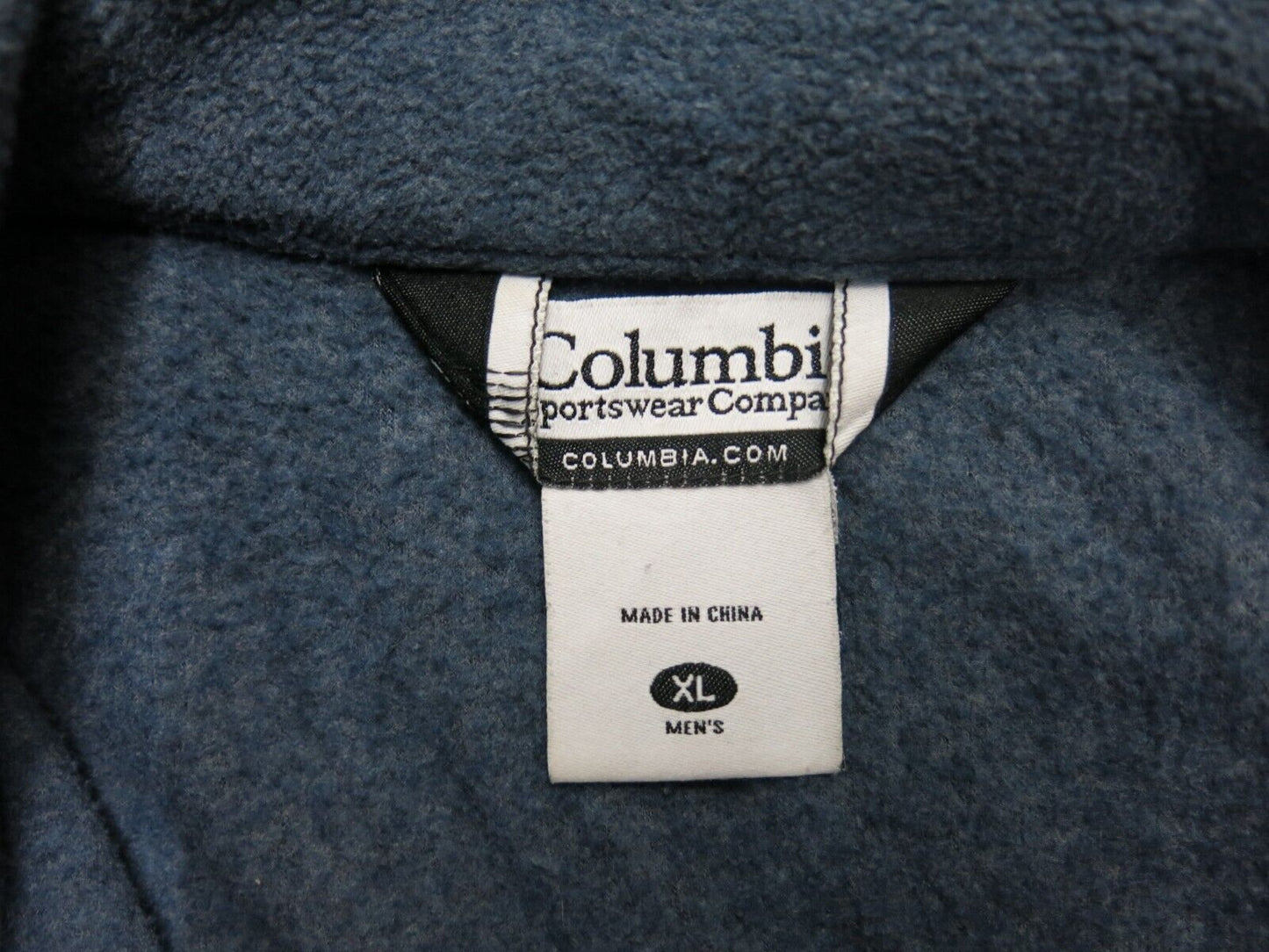 Columbia Mens Jacket High Neck Long Sleeves Full Zip Bomber Jacket Blue Size XL