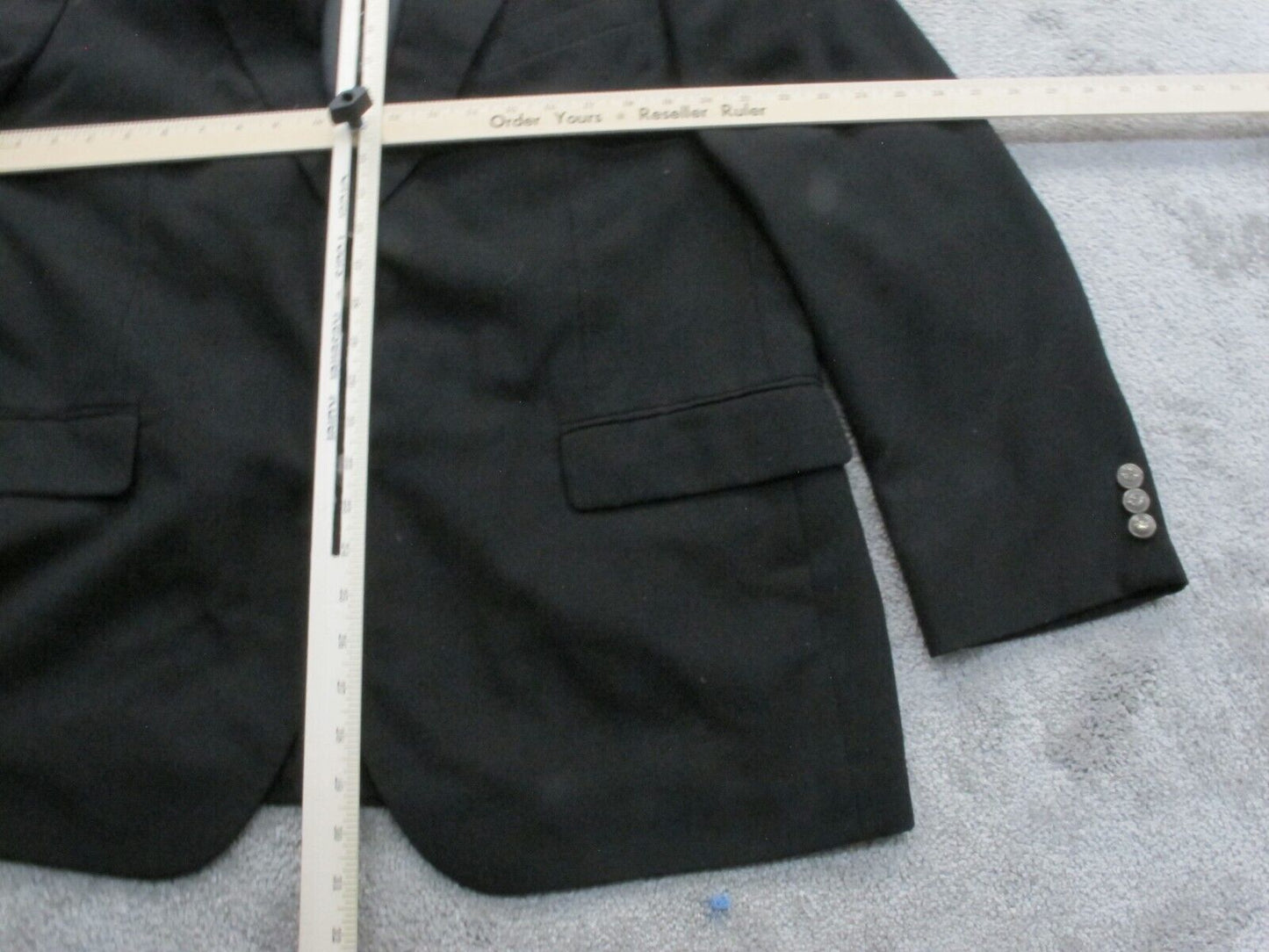 Dockers Mens Blazer Coat Single Breasted Long Sleeves Pockets Black Size 44R