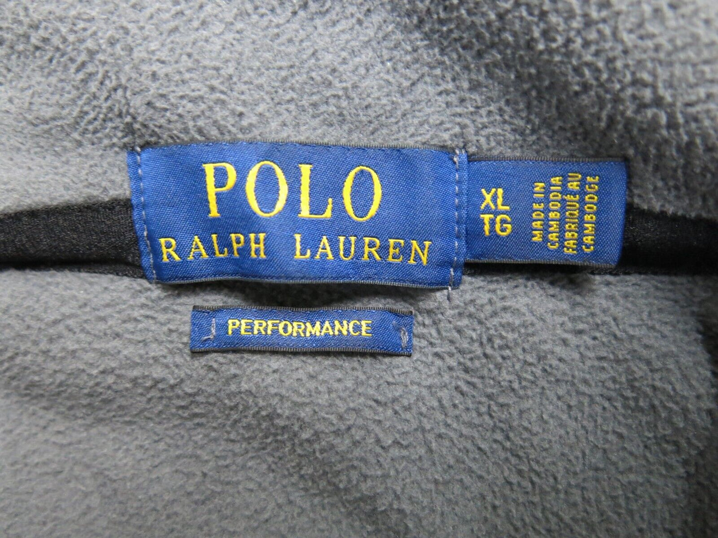 Polo Ralph Lauren  Mens 1/4 Zip Sweatshirt Long Sleeves Mock Neck Black Size XL