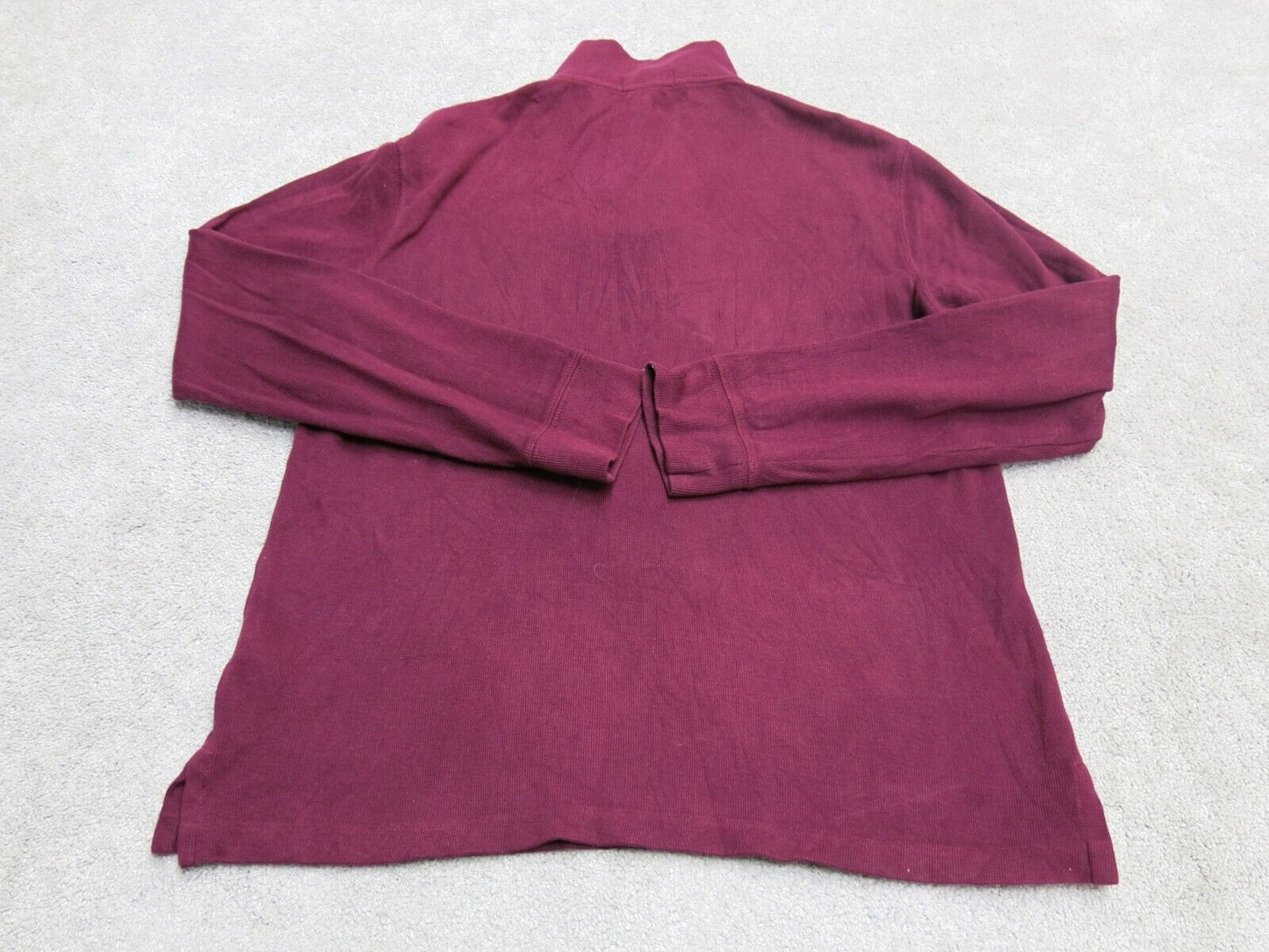 Polo By Ralph Lauren Men Pullover Sweatshirt Long Sleeves Mock Neck Maroon  S/P