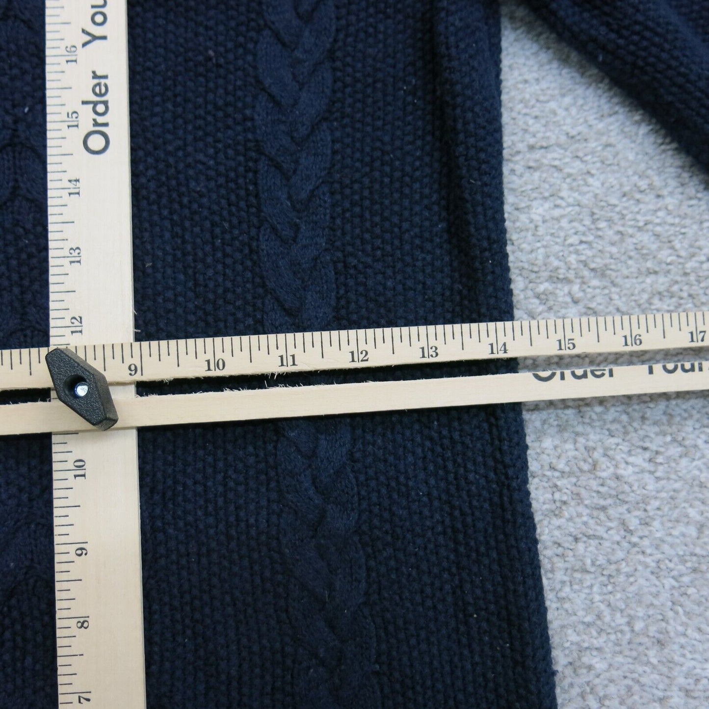 Tommy Hilfiger Womens Pullover Knitted Sweater Long Sleeves Crew Neck Blue SZ SP