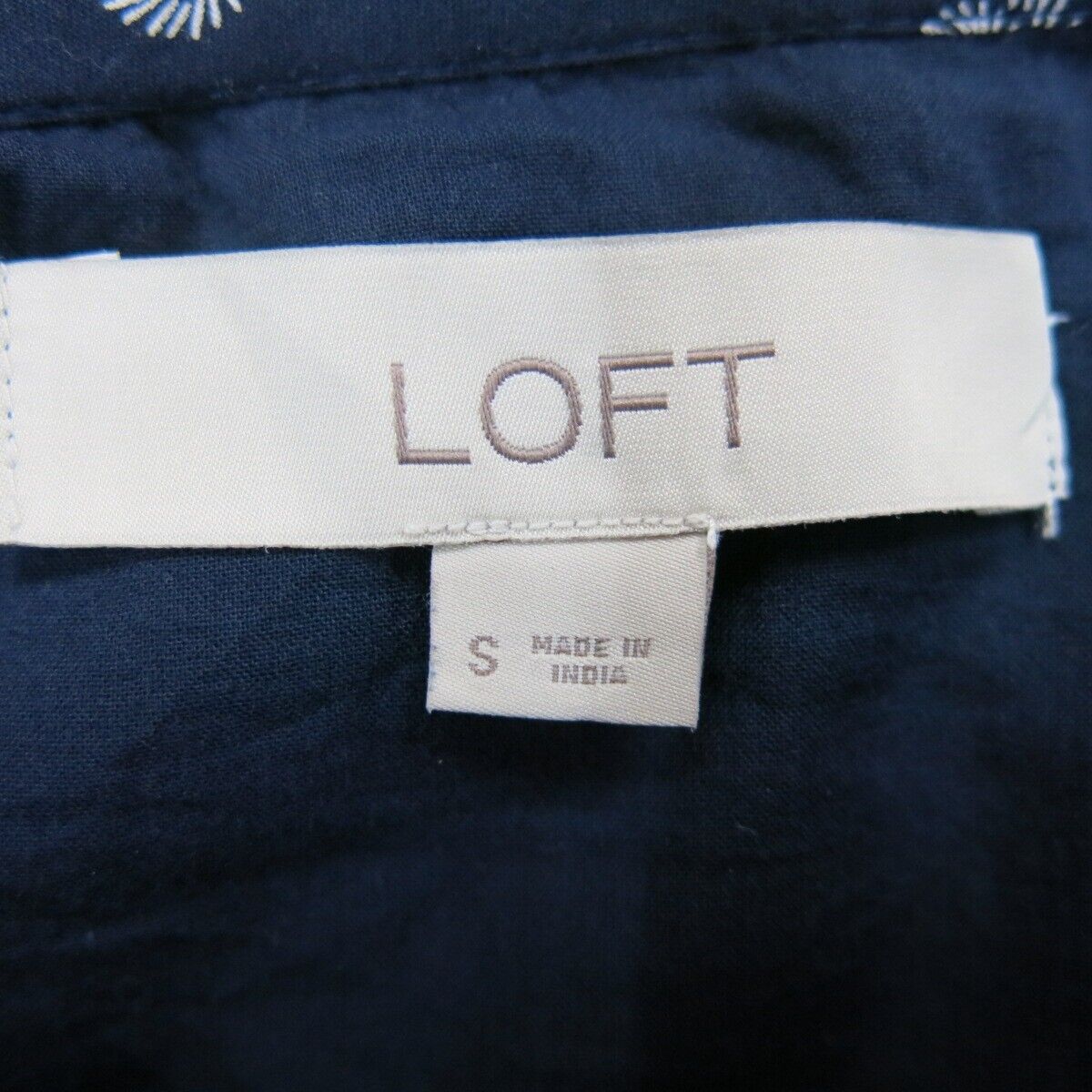 Loft Womens Activewear Polka Dot Tank Top V Neck Sleeveless Blue Size Small