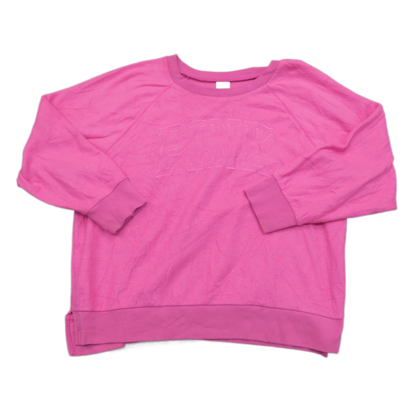 Pink Victoria Secret Womens Sweater Knitted Crew Neck Long Sleeves Pink SZ L/G