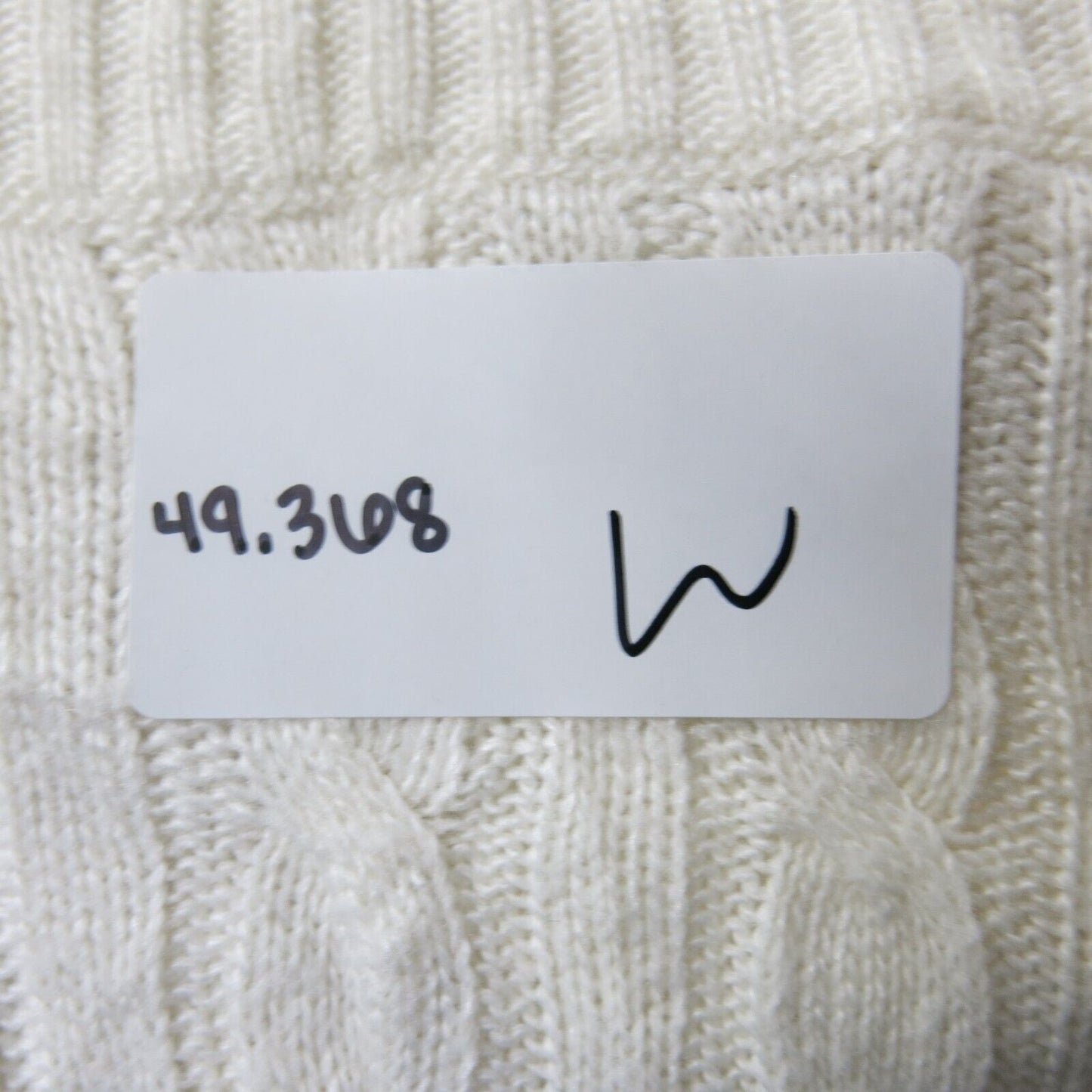 Tommy Hilfiger Womens Pullover Sweater High Neck Shoulder Button White SZ Medium