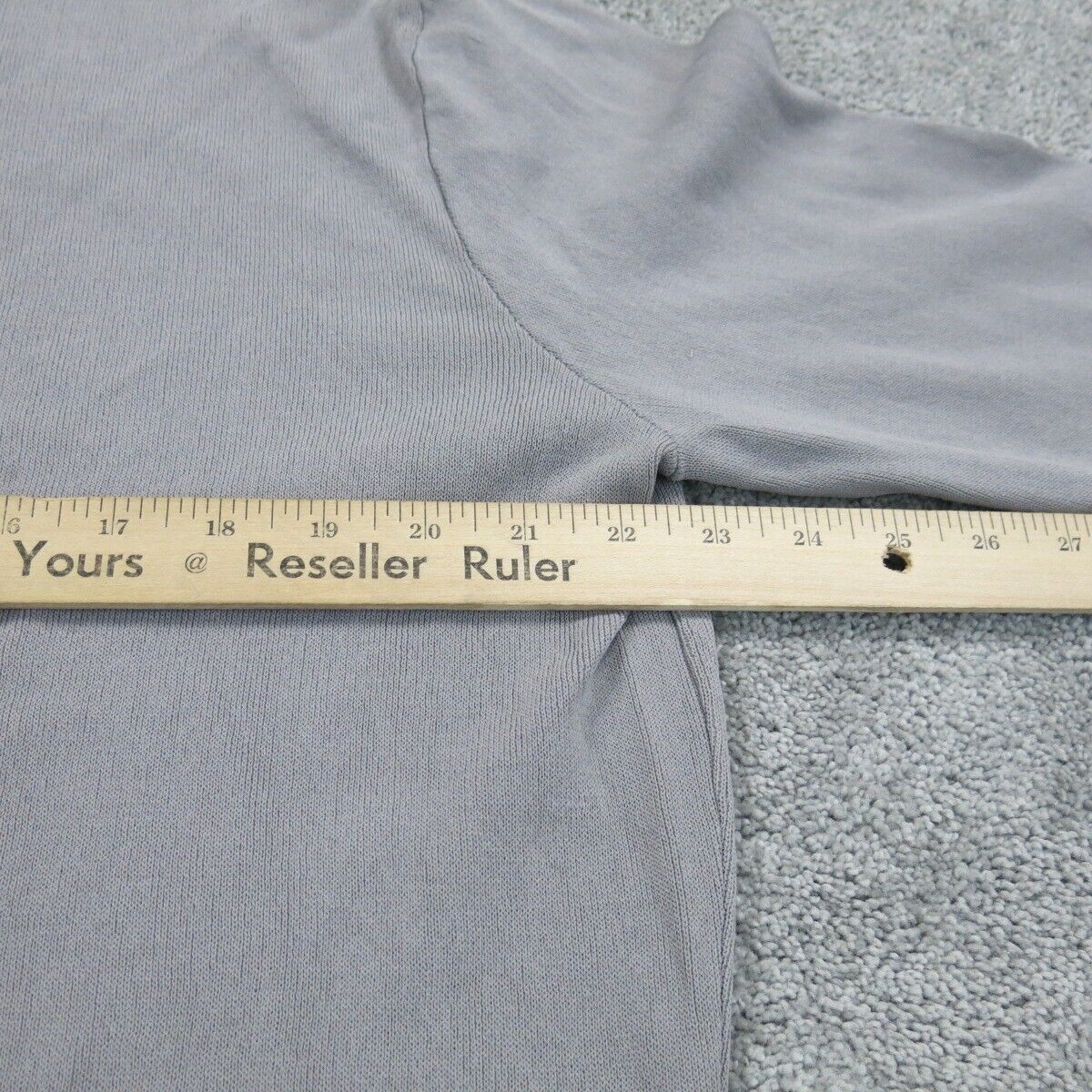 Zara Mens Pullover Crew Neck Sweater  Knitted Long Sleeve Slate Gray Size Medium