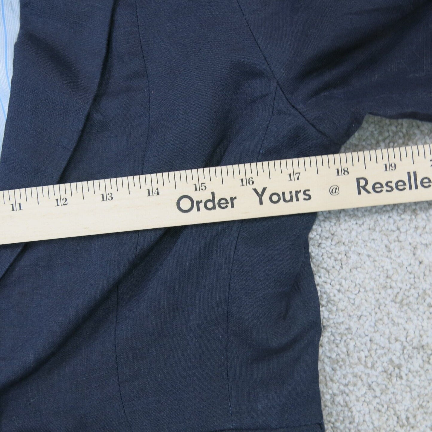 H&M Womens Blazer Coat Single Breast Long Sleeves Pockets Navy Blue Size 6