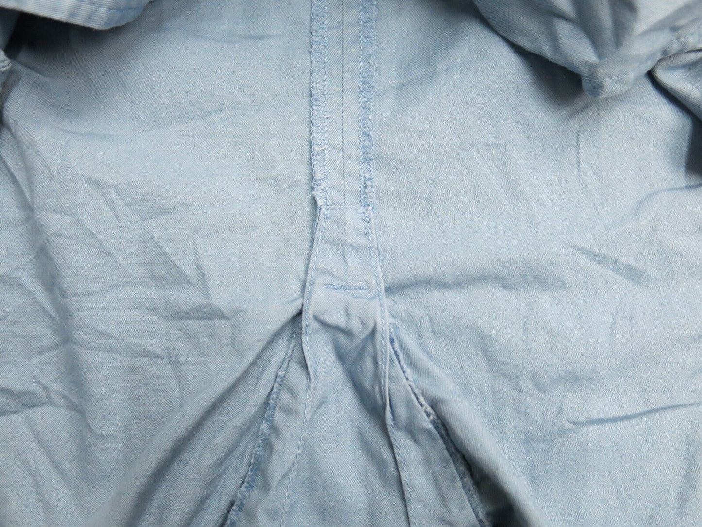 Talbots Womens Trench Coat Jacket Button Up Long Sleeve Pockets Blue Size 12
