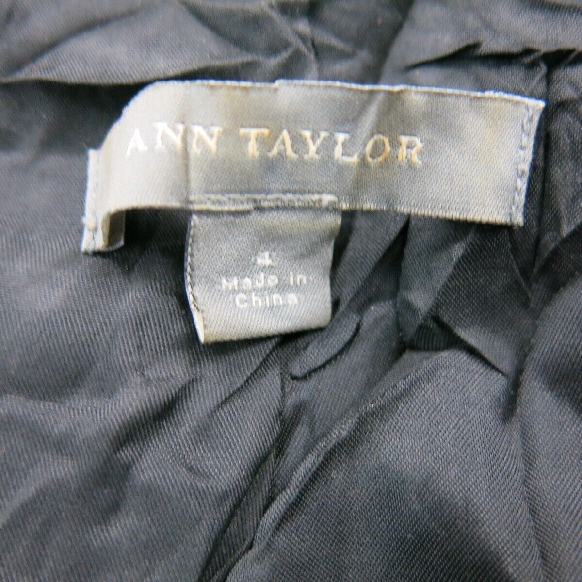 Ann Taylor Womens Blazer Coat Striped Single Breasted Long Sleeves Blue Size 4