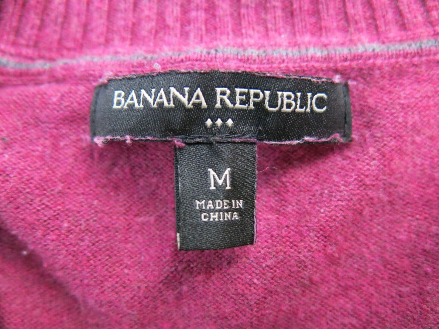 Banana Republic Women Pullover Knitted Sweater Long Sleeve V Neck Red SZ Medium