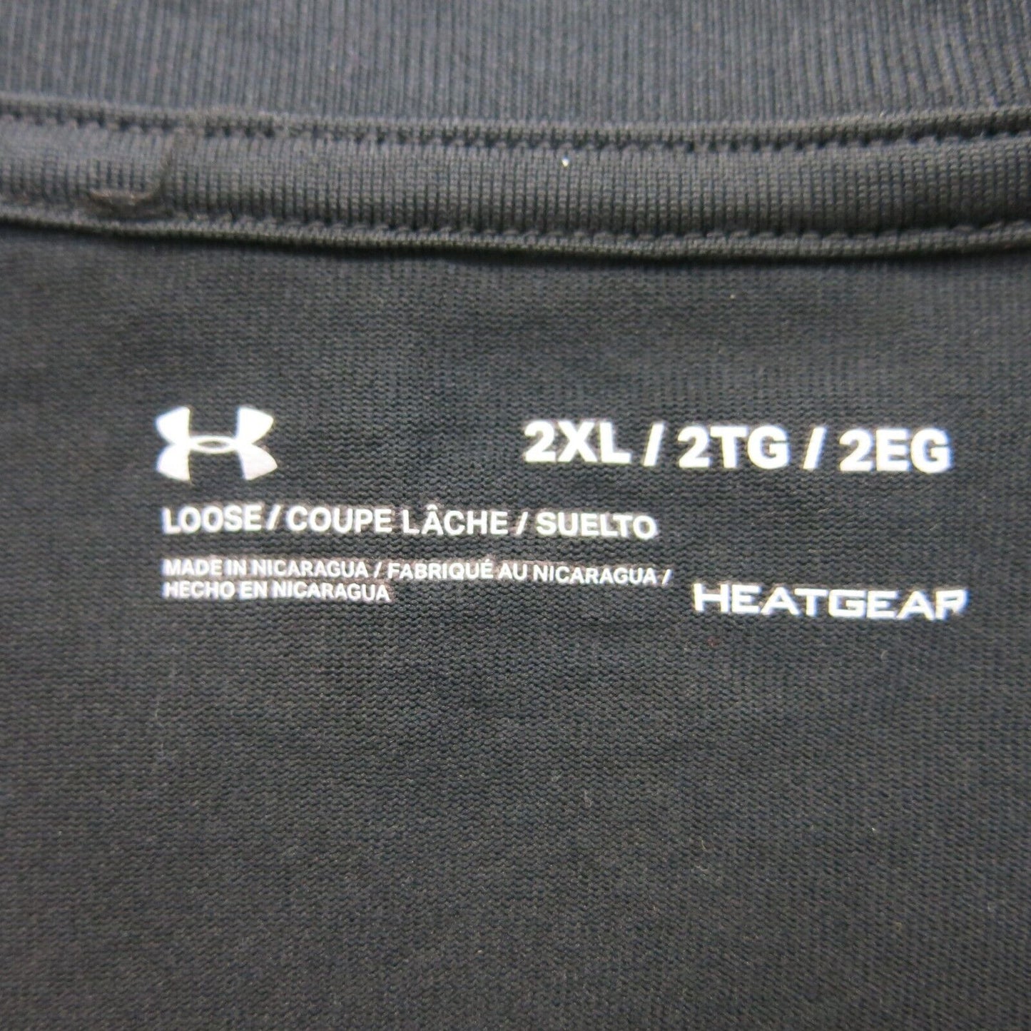 Under Armour Mens Crew Neck T-Shirt Pirates Lytle Loose Heatgear Black Size 2XL