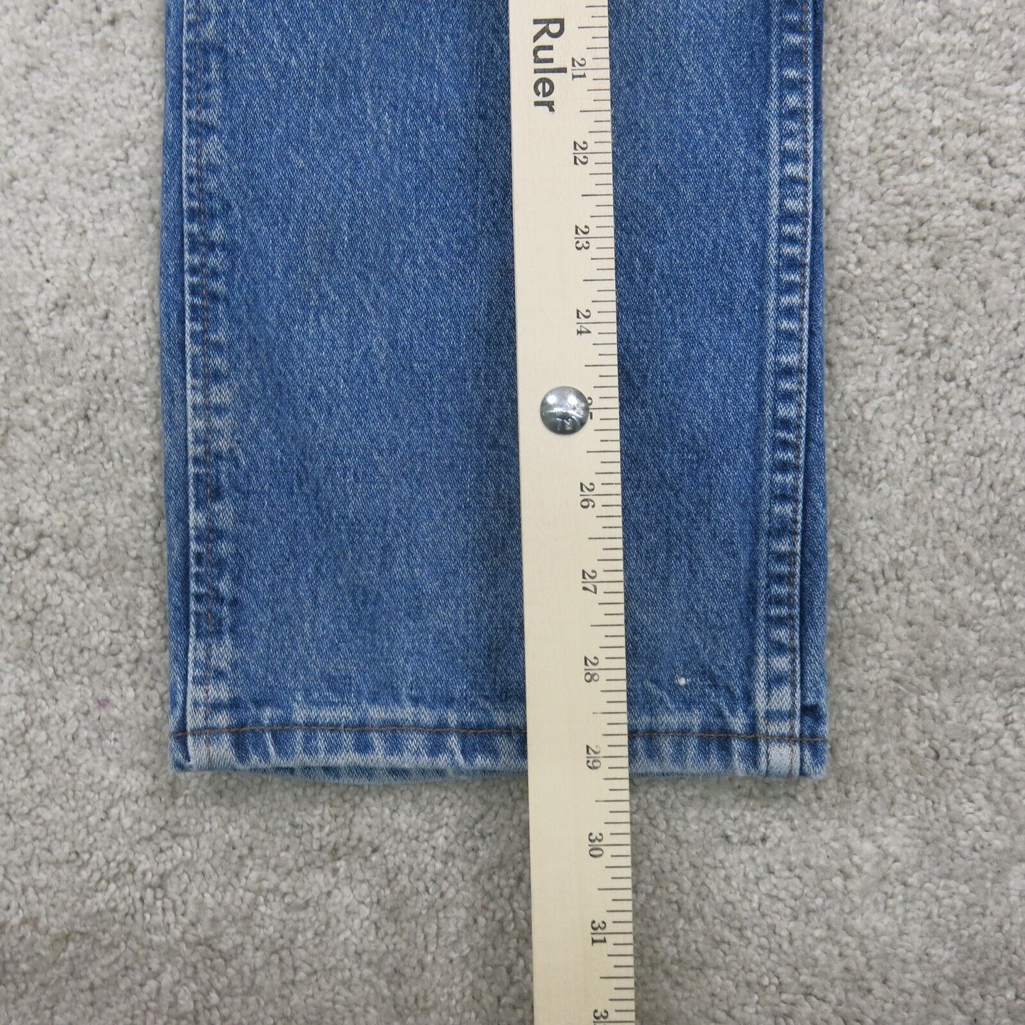 Wrangler 47MWZ Men Jeans Straight Leg Mid Rise 100% Cotton Blue Size W32XL30