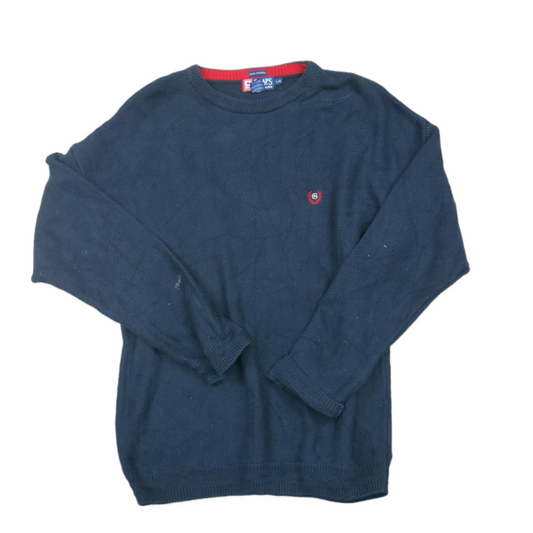 Chaps Ralph Lauren Mens Crew Neck Sweater Long Sleeves Navy Blue Size Large