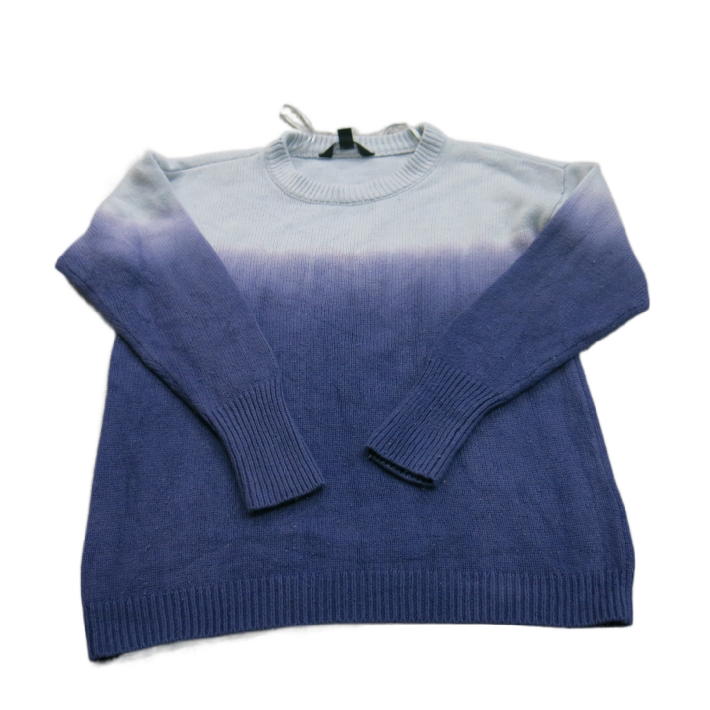 Simply Vera Vera Wang Womens Pullover Sweater Crew Neck White Blue Size Small