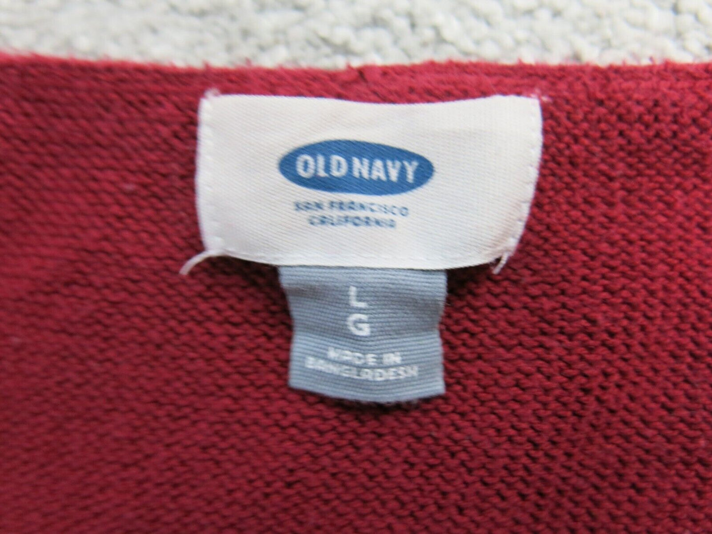 Old Navy Womens Pullover Sweater Knitted Long Sleeves Round Neck Red Size Large
