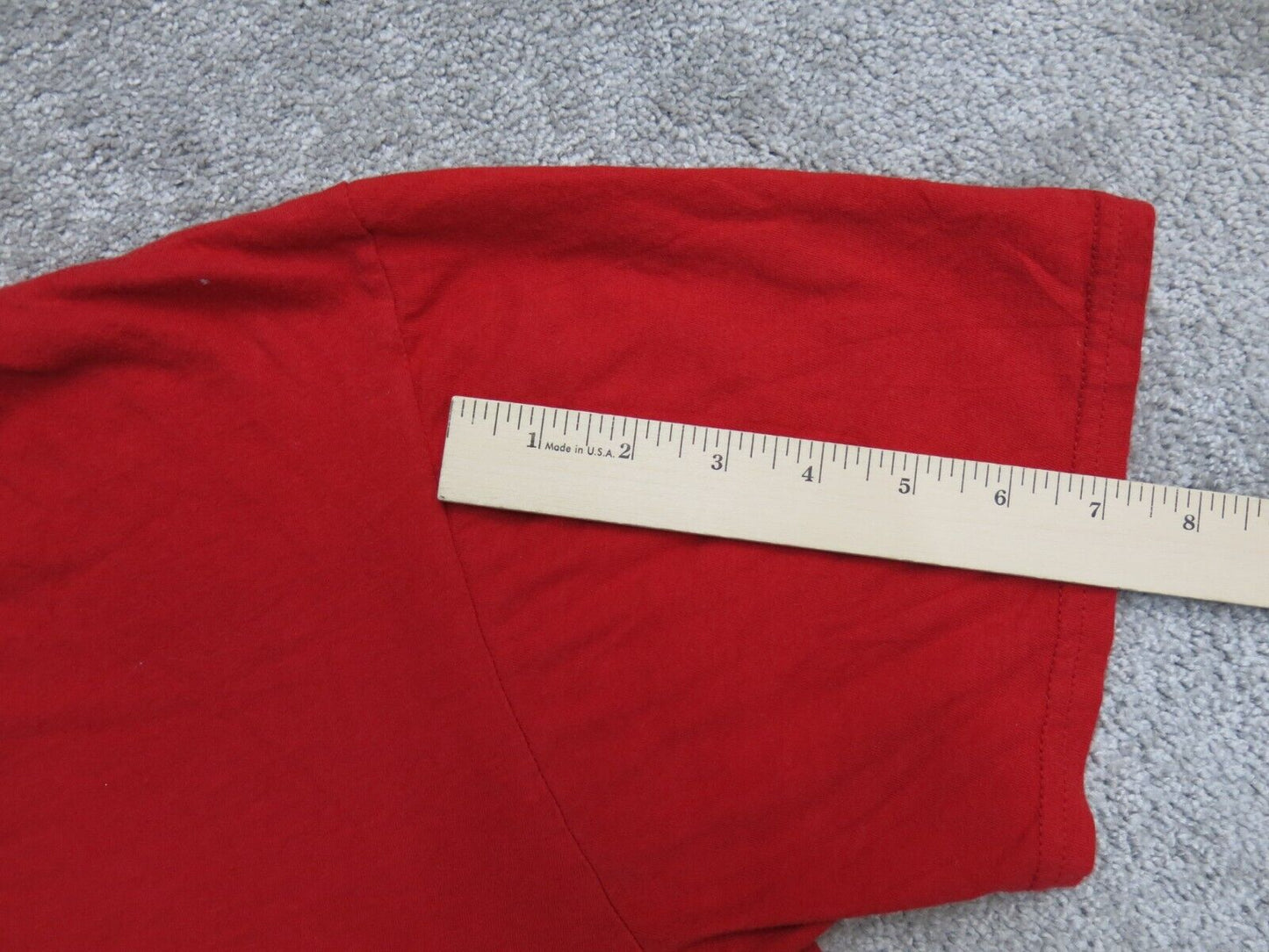 NBA Mens Baseball T Shirts Casual Short Sleeves Crew Neck Red Size Large