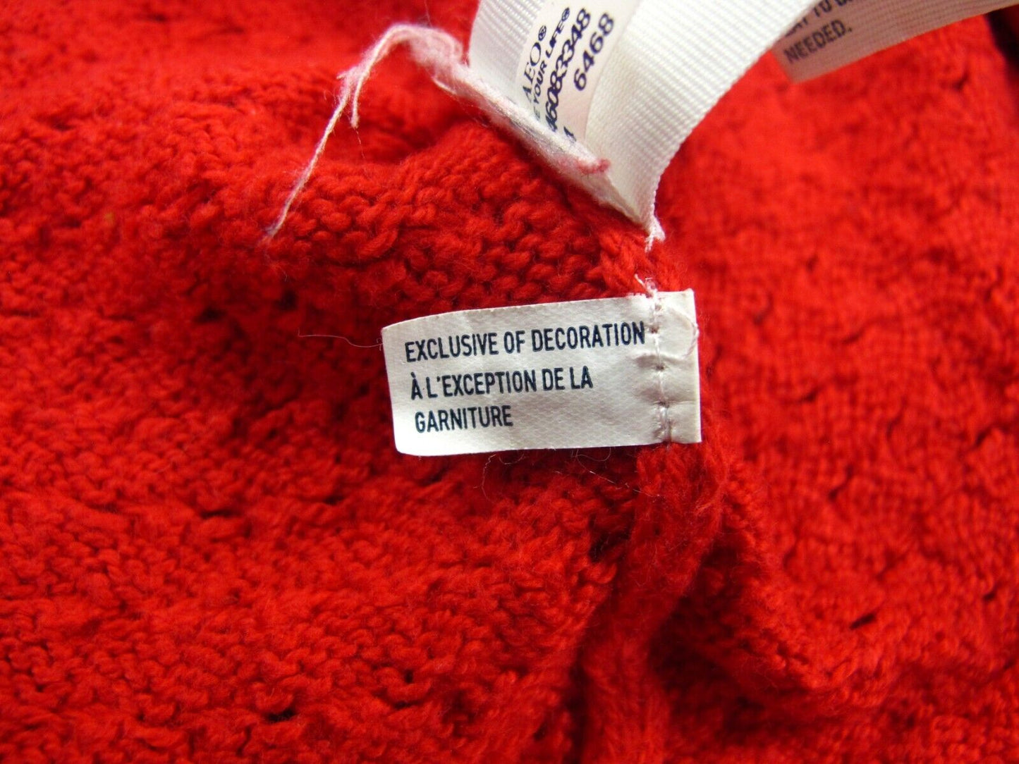 American Eagle Outfitter Womens Pullover Sweater Bac Zip Long Sleeves Red Size S