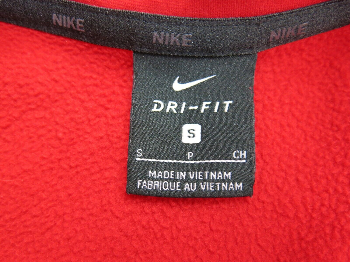 Nike Dri Fit Mens Sweatshirt 1/4 Pullover  Long Sleeve Mock Neck Red Size Small
