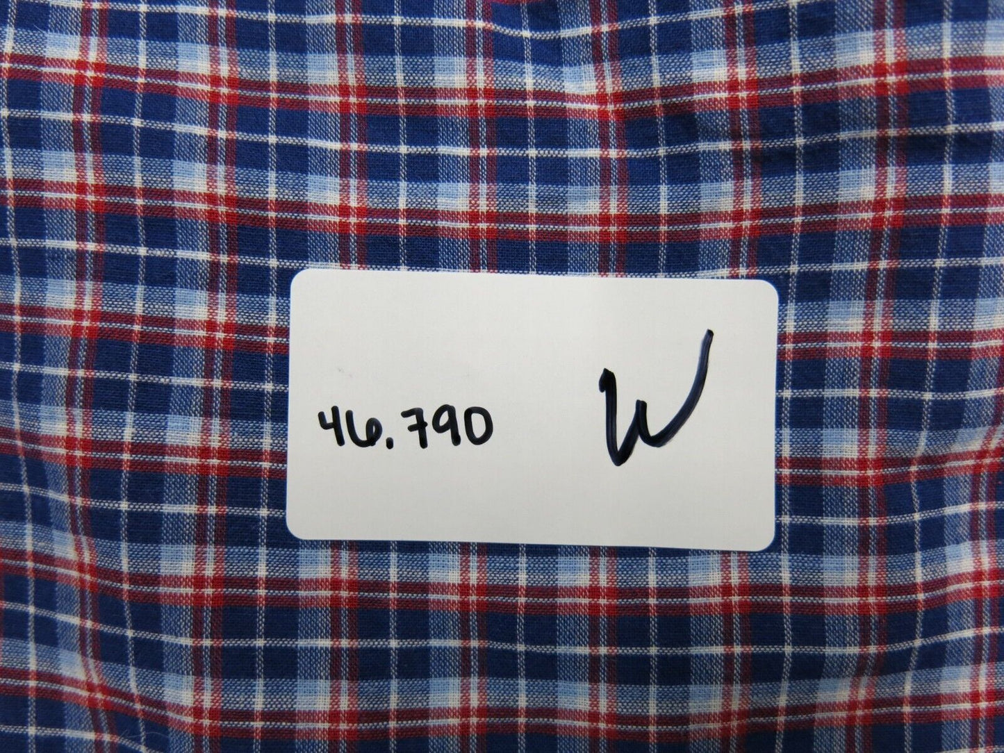 Made Well Womens Blouse Top Tasseled Long Sleeves V Neck Plaid Blue Red SZ Small
