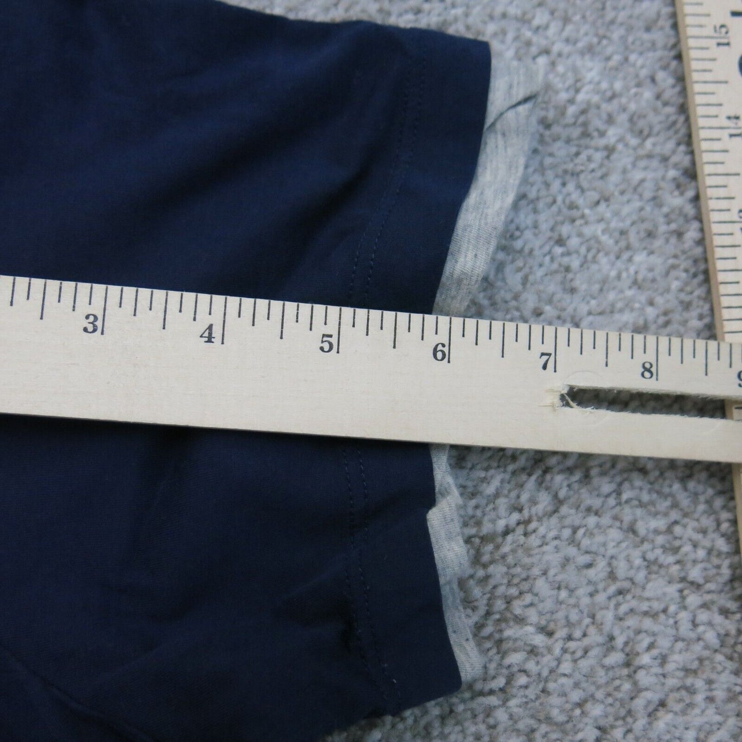 Ralph Lauren Mens Crew Neck T Shirt Short Sleeves Front Pocket Navy Blue Medium