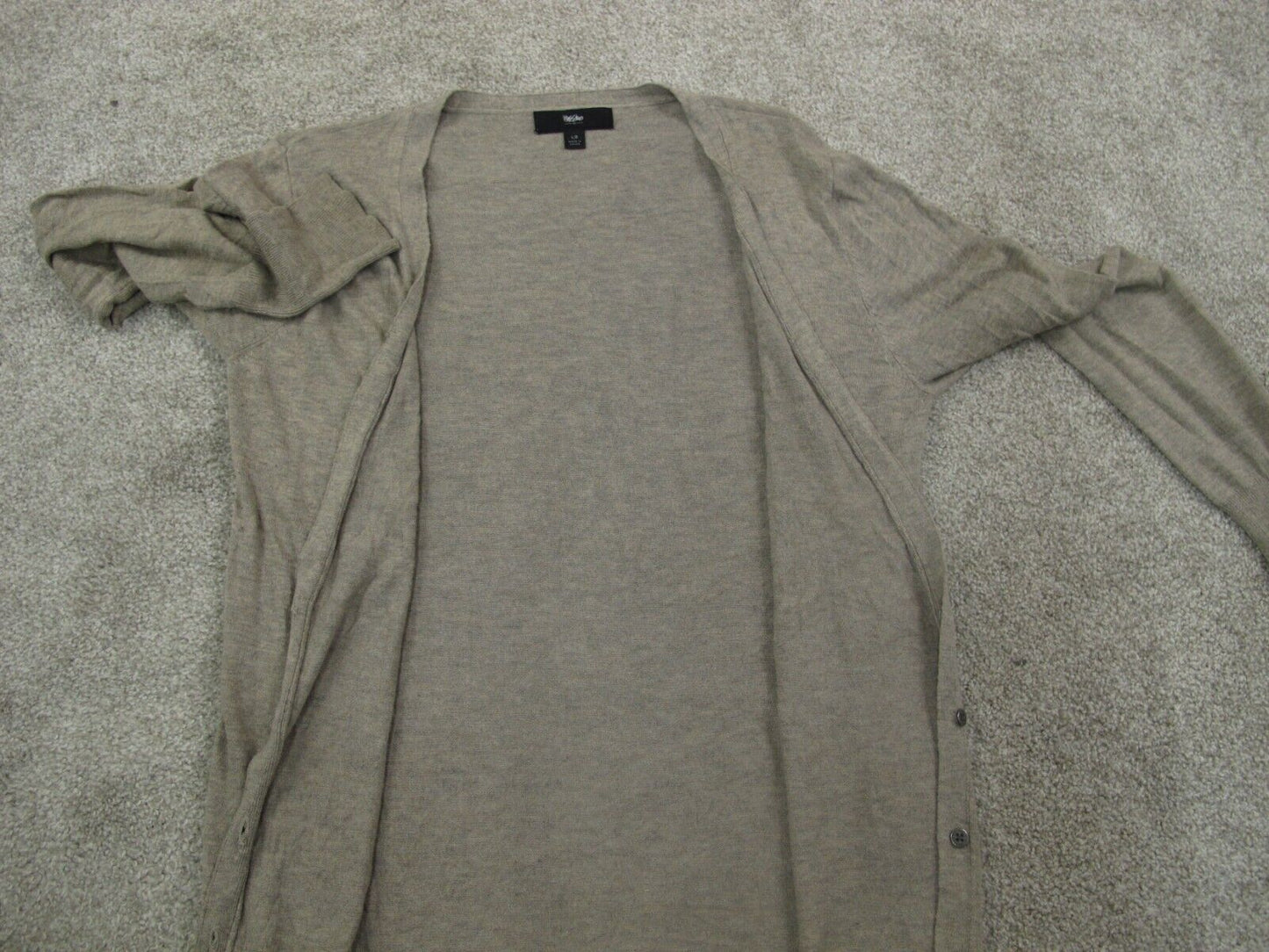 Mossimo Womens Cardigan Sweater Knitted Front Button Long Sleeve Gray Size Large