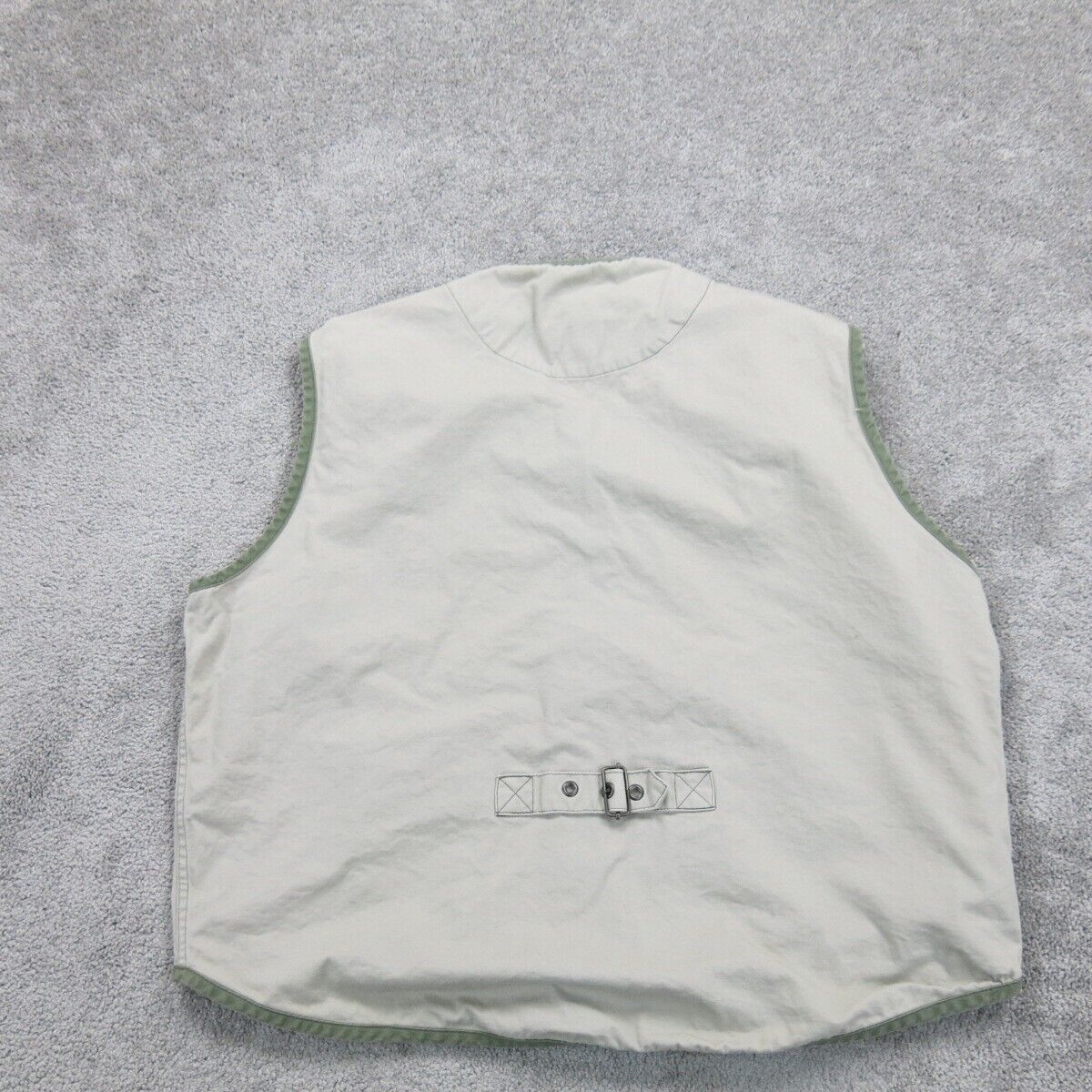 Columbia Womens Vest Jacket Sleeveless Pockets 100% Cotton Beige Size Small