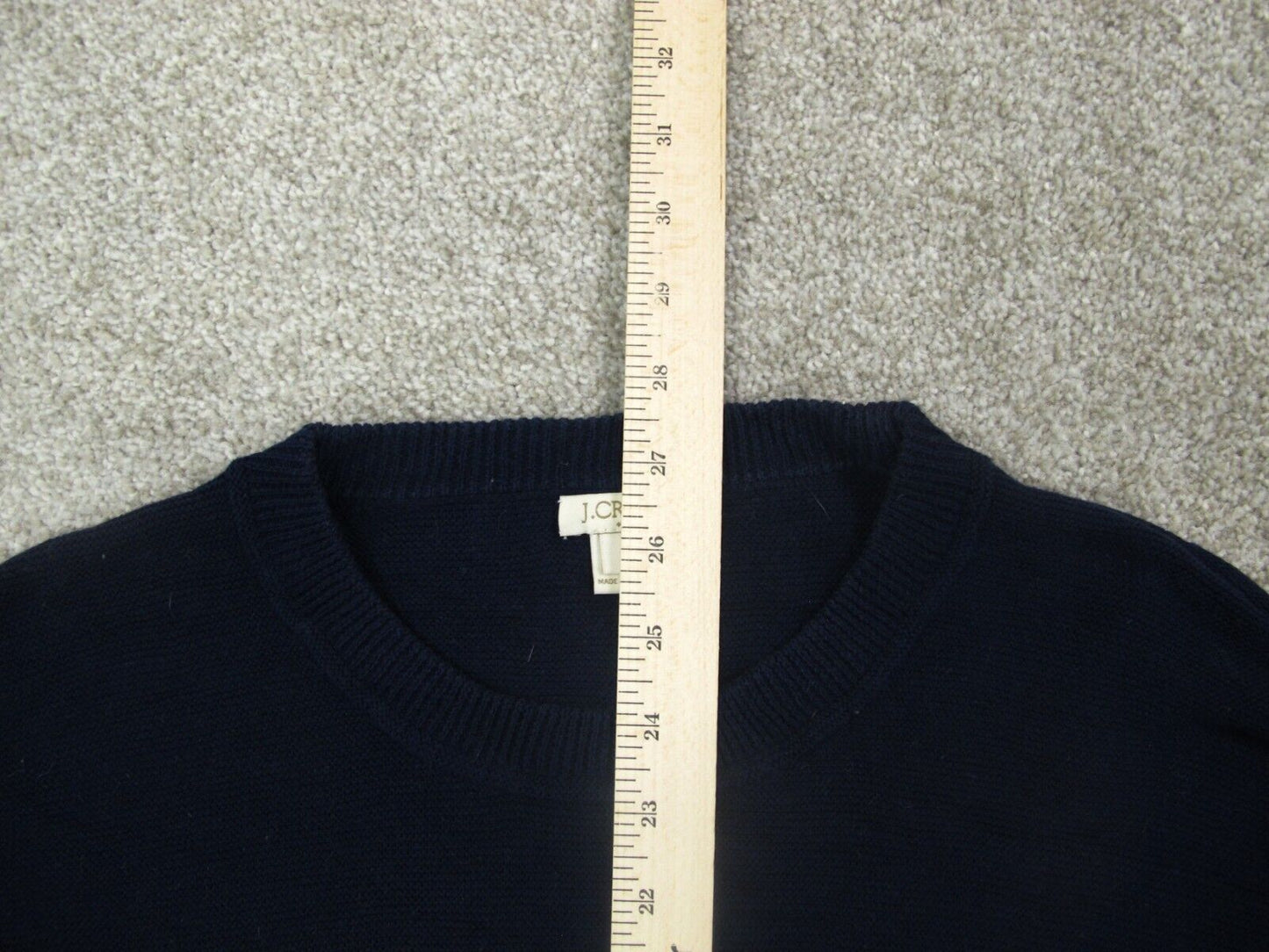 J. Crew Womens Pullover Knitted Sweater Long Sleeves Navy Blue Size Large