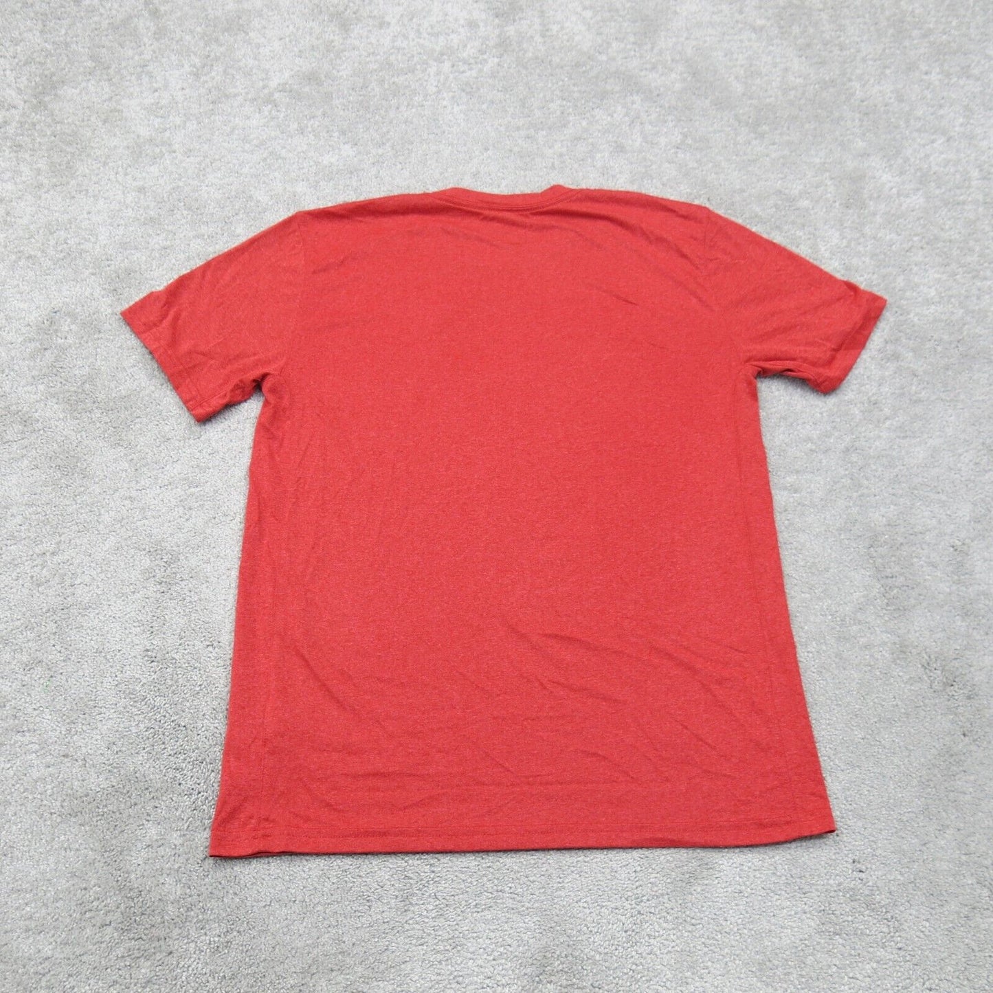 The Nike Tee Dri Fit Mens Crew Neck T Shirt Short Sleeves Logo Solid Red Size XL
