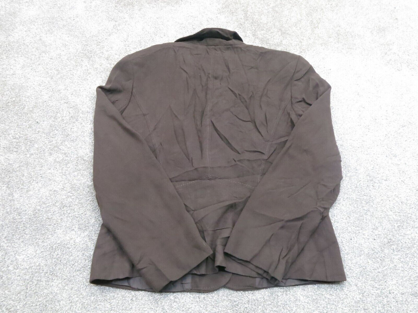 Ann Taylor Women Blazer Coat Single Breasted Long Sleeve Pocket Brown Size 12P