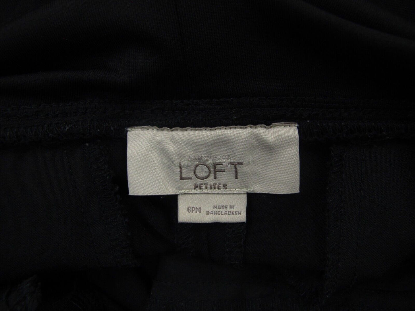 Ann Taylor LOFT Womens Legging Low Rise High Waist Wide Leg Black SZ Petite 6PM