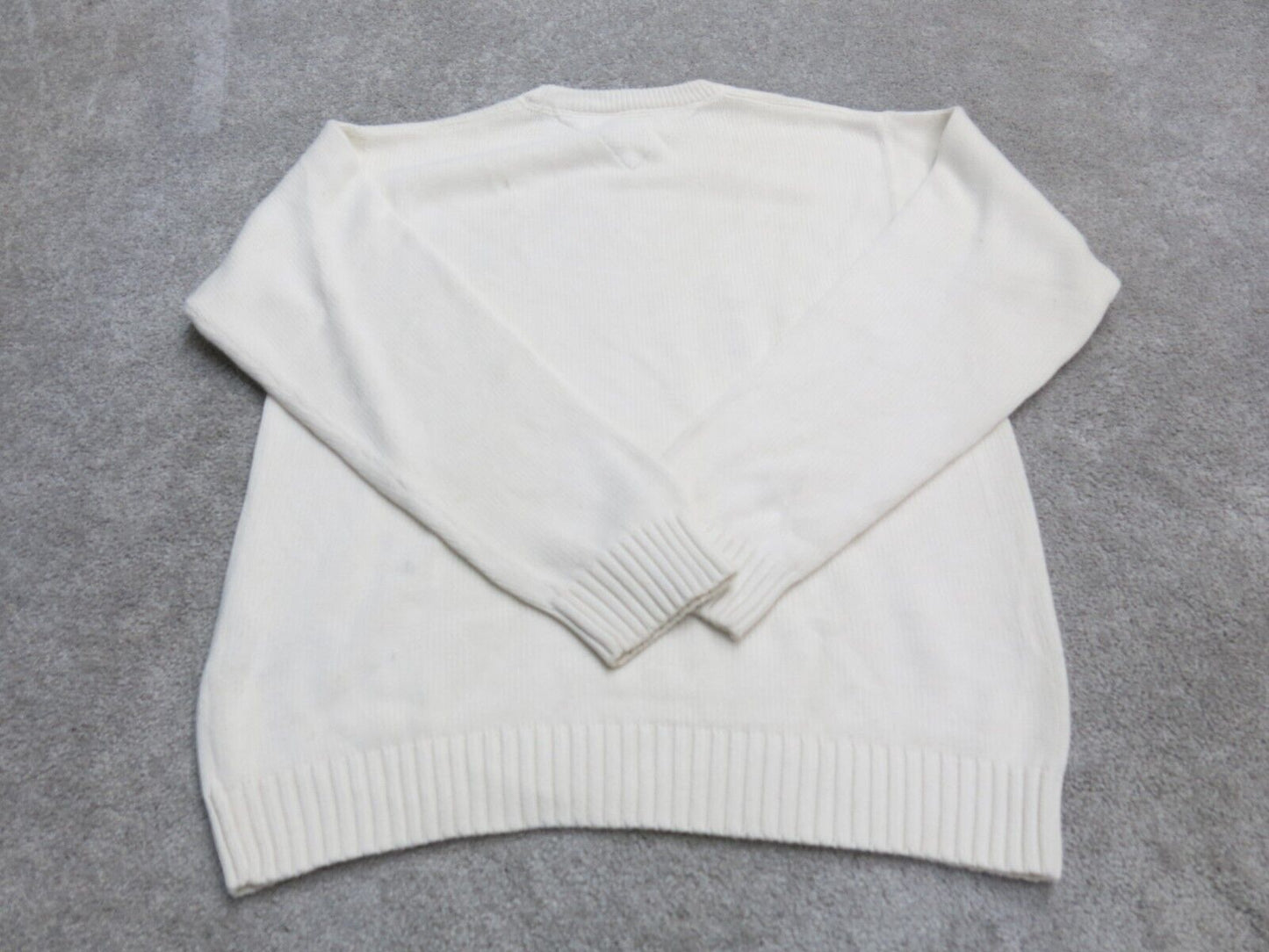 Tommy Hilfiger Mens Sweatshirt Long Sleeve Crew Neck 100% Cotton Beige Size M