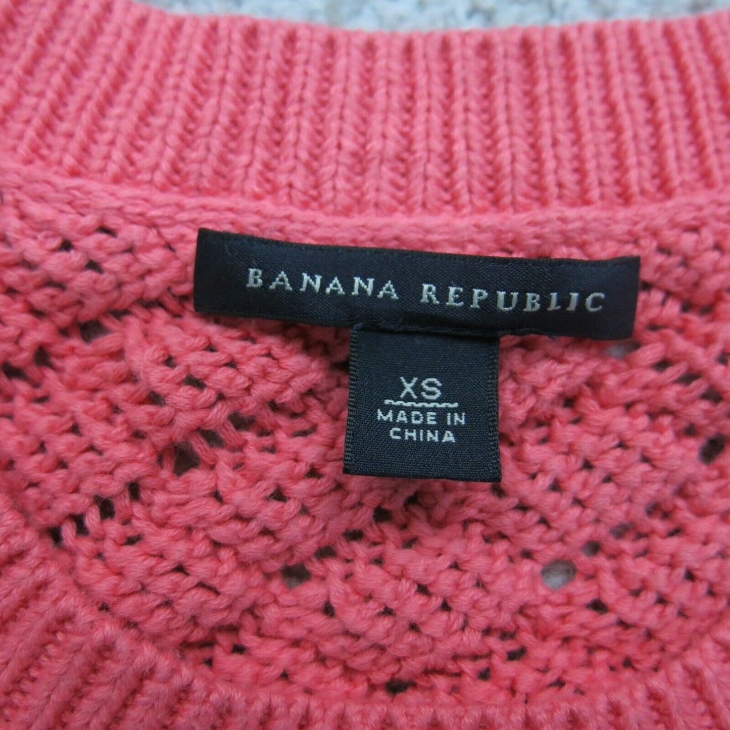 Banana Republic Womens Pullover Knitted Sweater Crew Neck Pink Size X Small