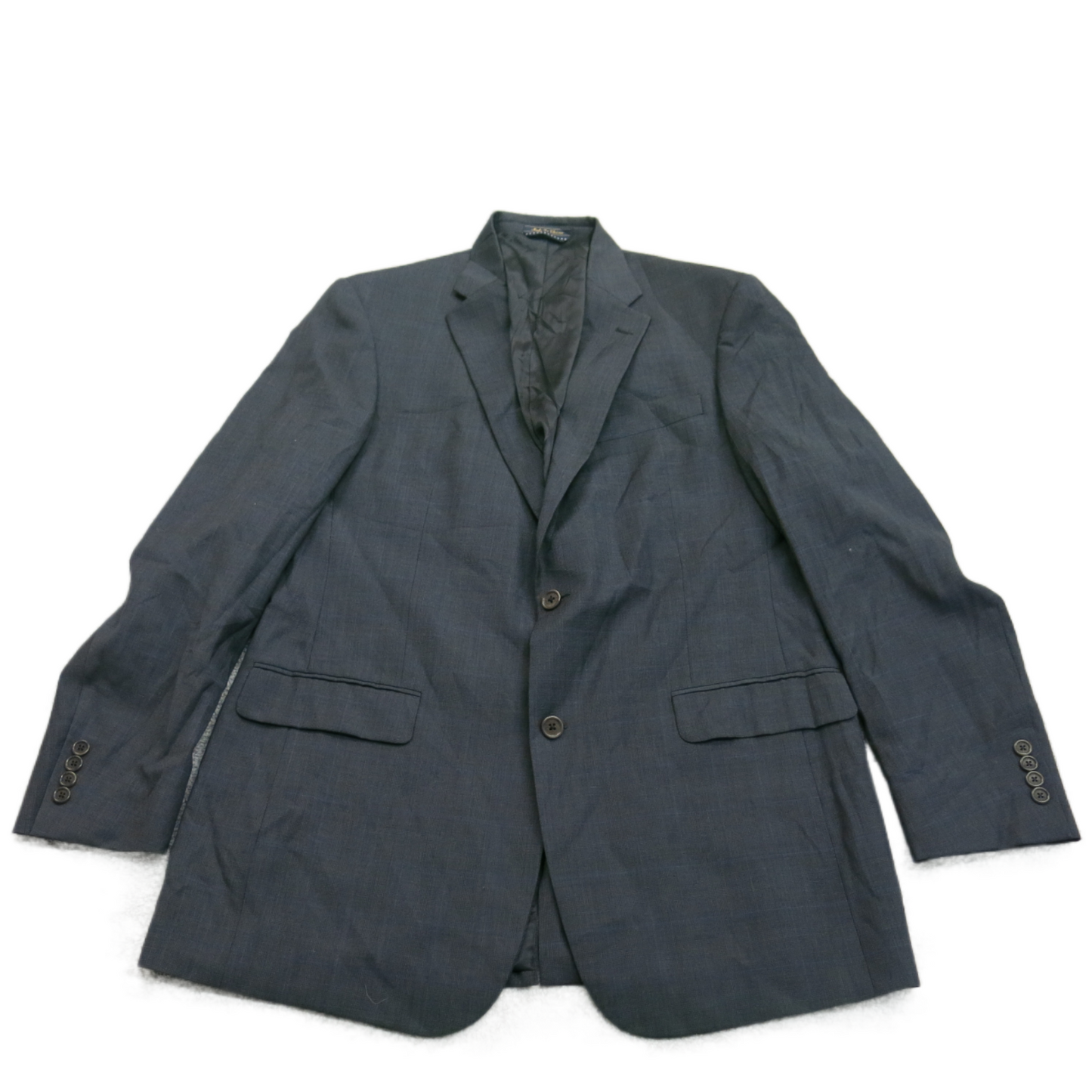 Tommy Hillyer Mens Blazer Coat Single Breasted Pockets Solid Black Size 42 Large