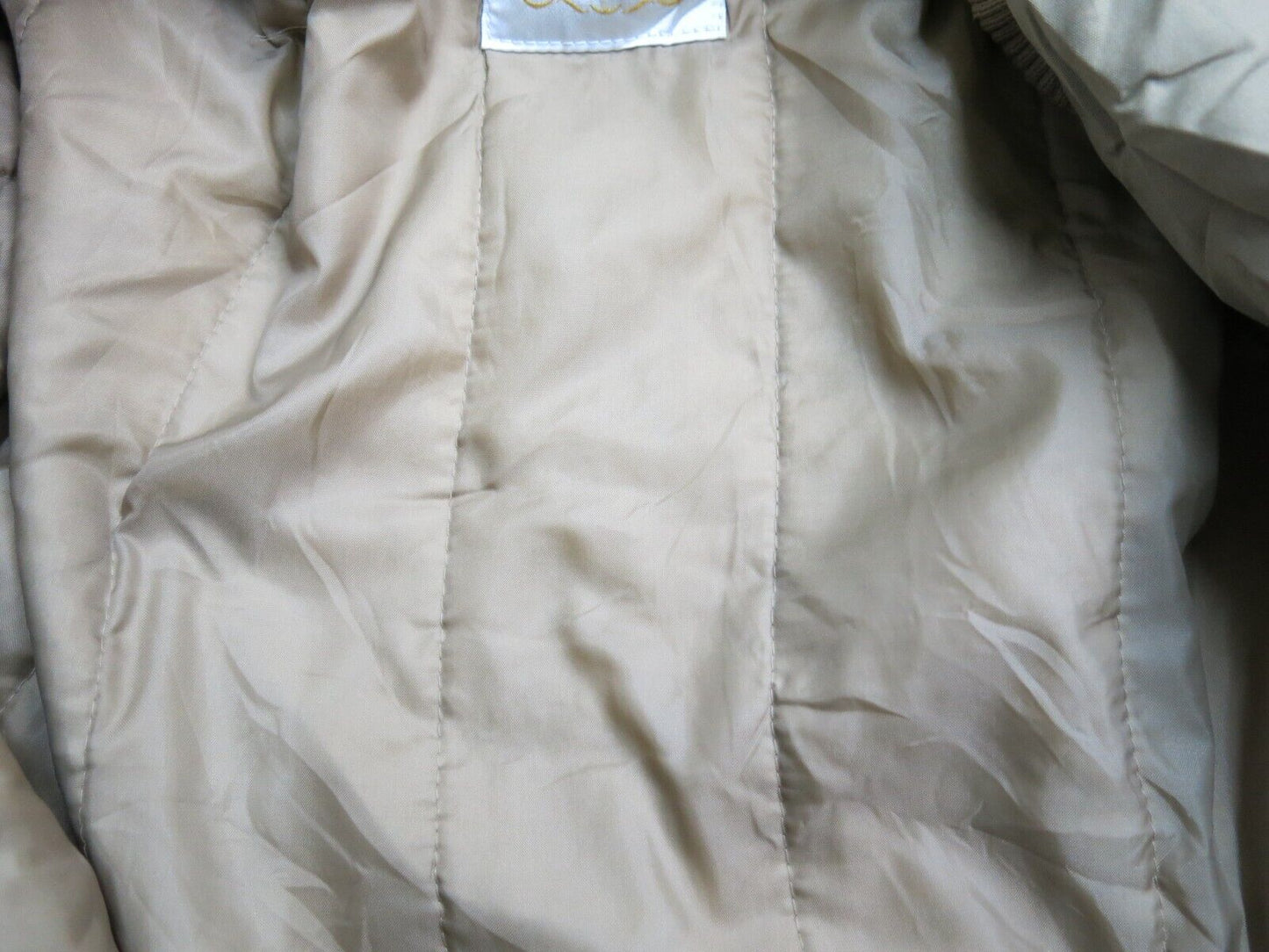 London Fog Mens Long Hooded Coat Front Button Long Sleeves Pockets Beige Size 18
