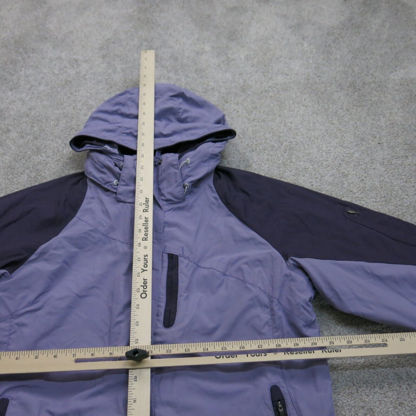 Columbia Womens Hoodie Jacket Full Zip Up Long Sleeves Hooded Purple Size Medium