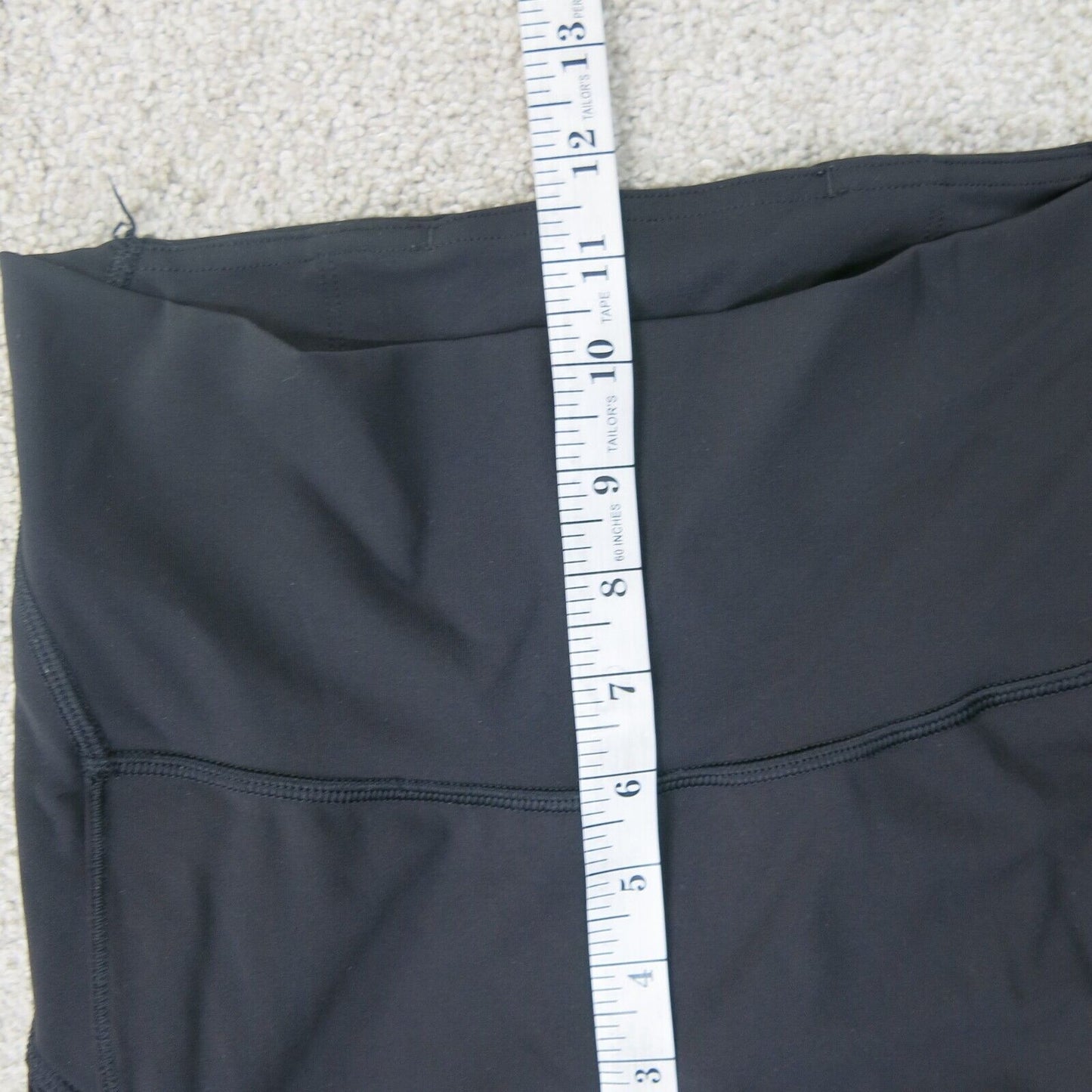 Vintage Womens Leggings Ultra Low Rise Hight Waist Skinny Black Size 6
