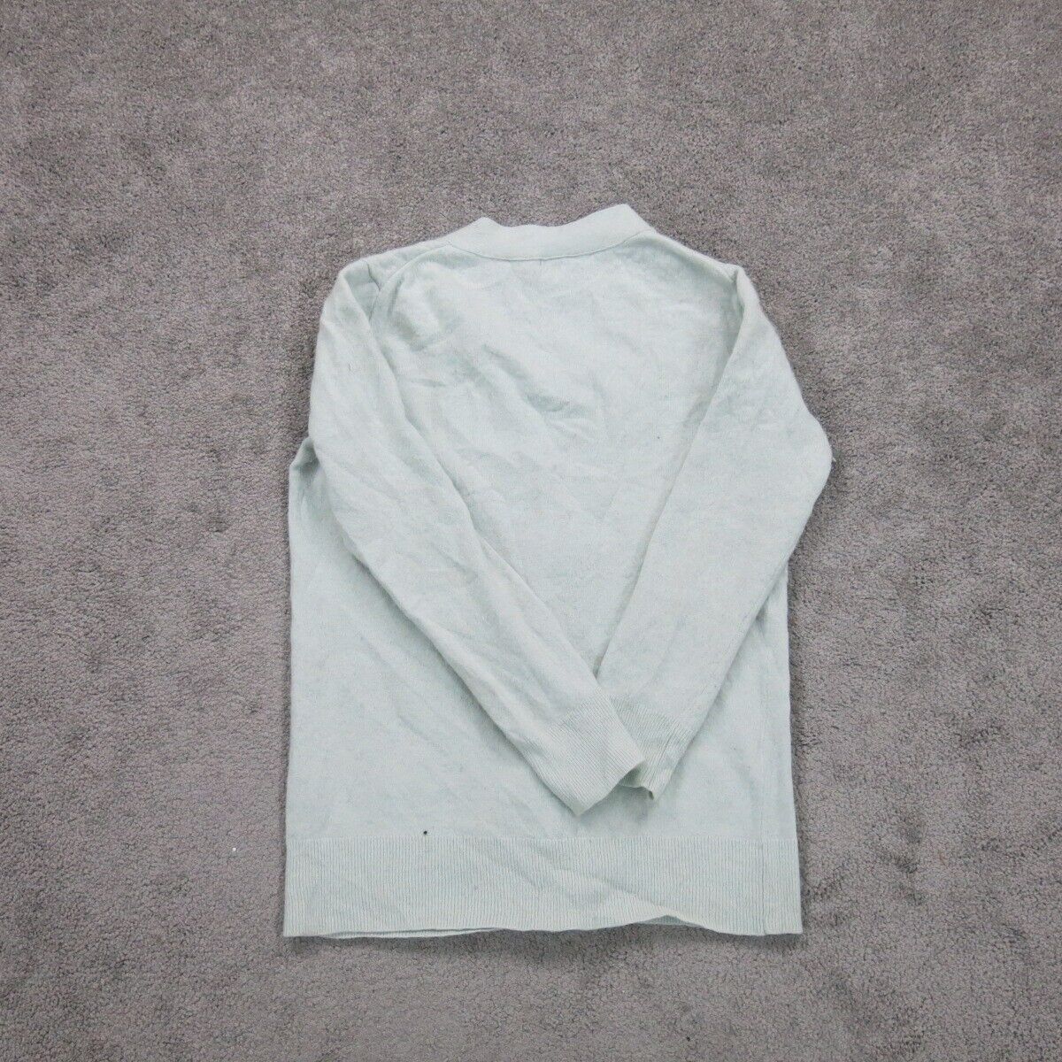 j. Crew Women Knitted Cardigan Sweater Long Sleeve Front Button Light Blue SZ XS