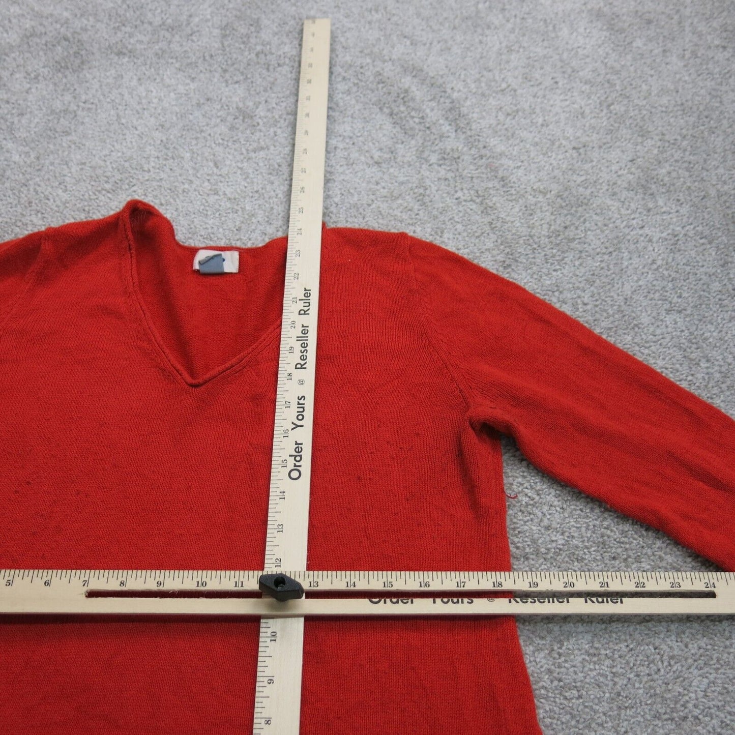 Old Navy Womens Pullover Sweater Knitted V Neck Long Sleeves Red Size Medium